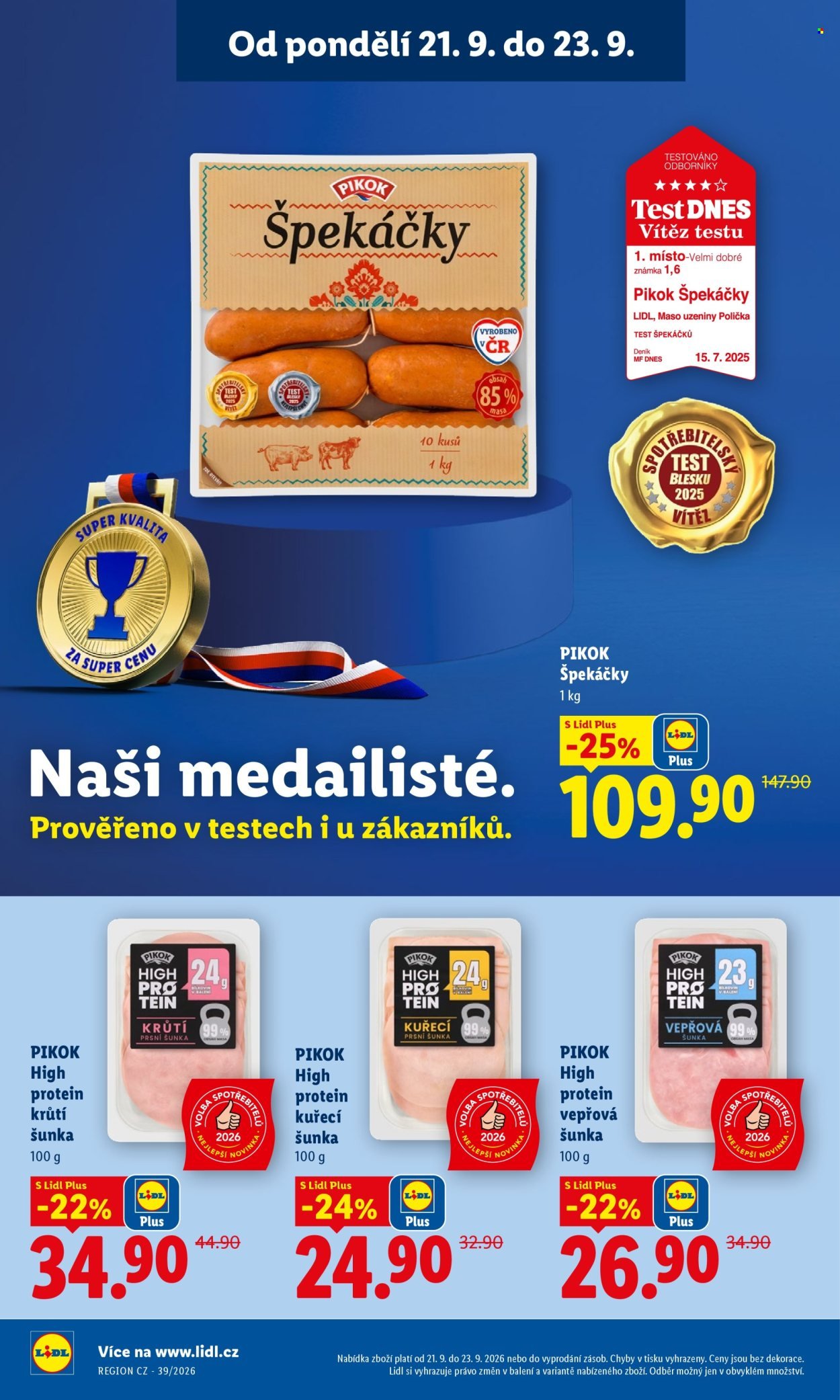 LIDL leták - Od pondělí 21.9.2026