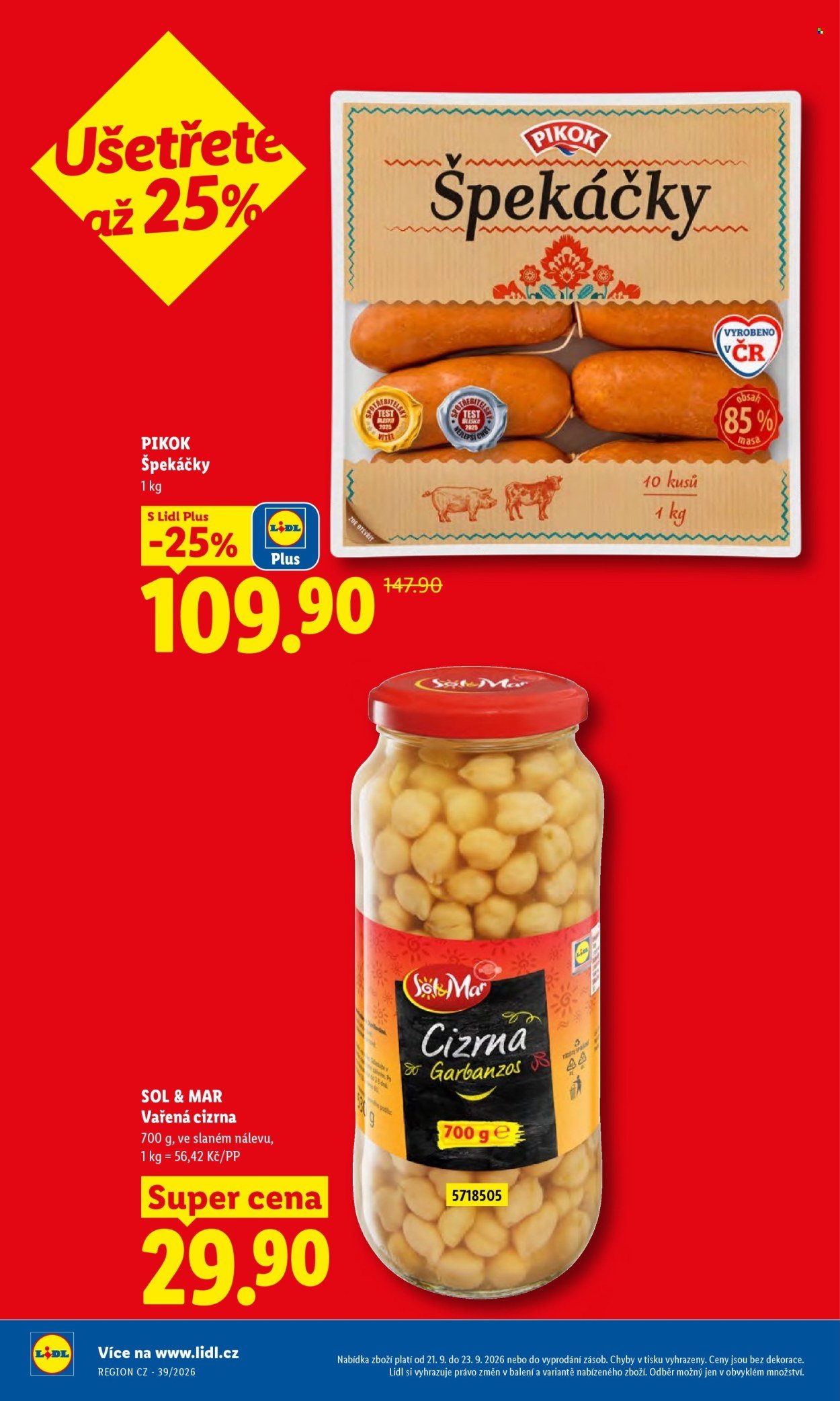 LIDL leták - Od pondělí 21.9.2026