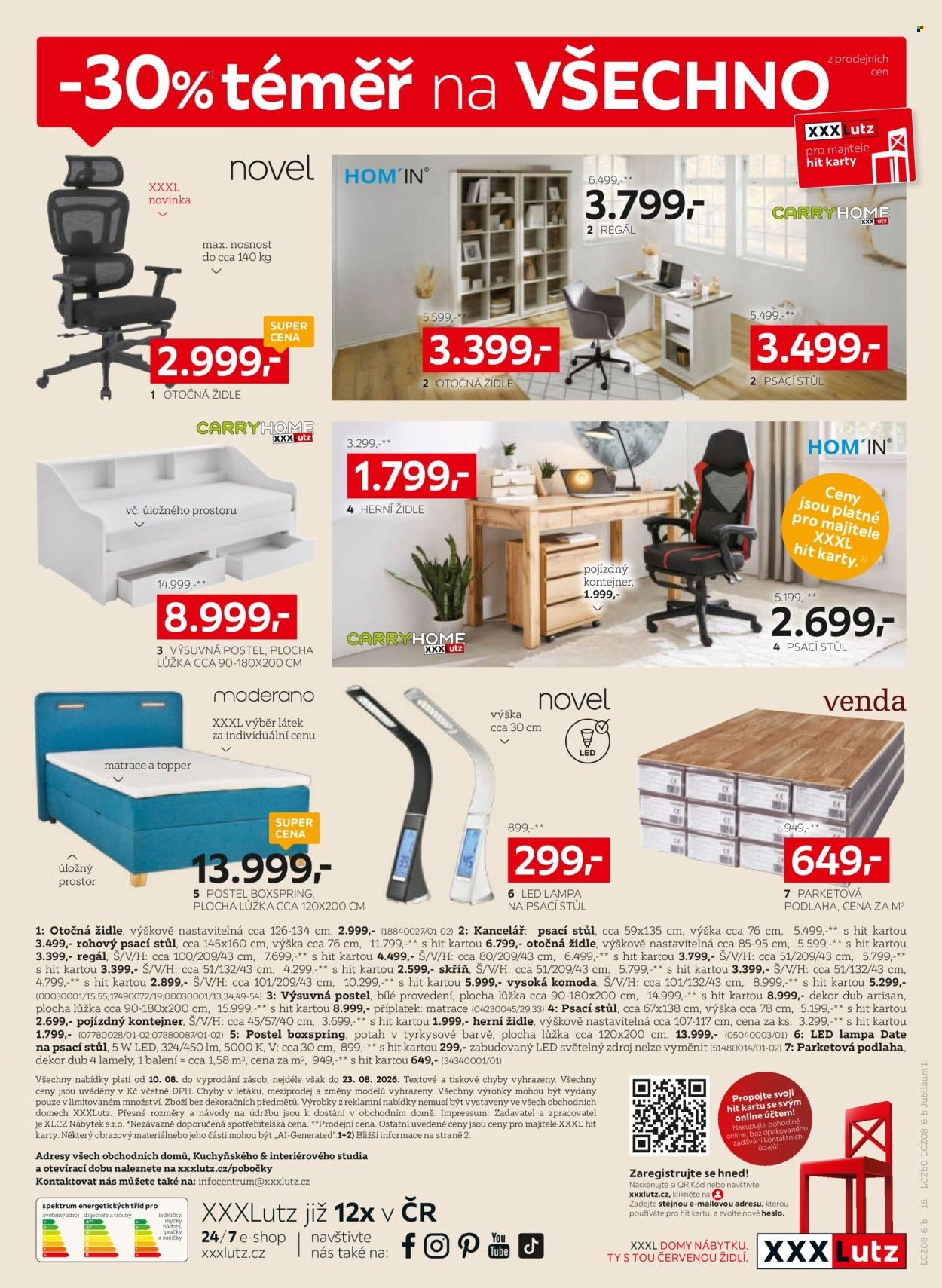 XXXLUTZ leták - Sleva 30 % na téměř vše