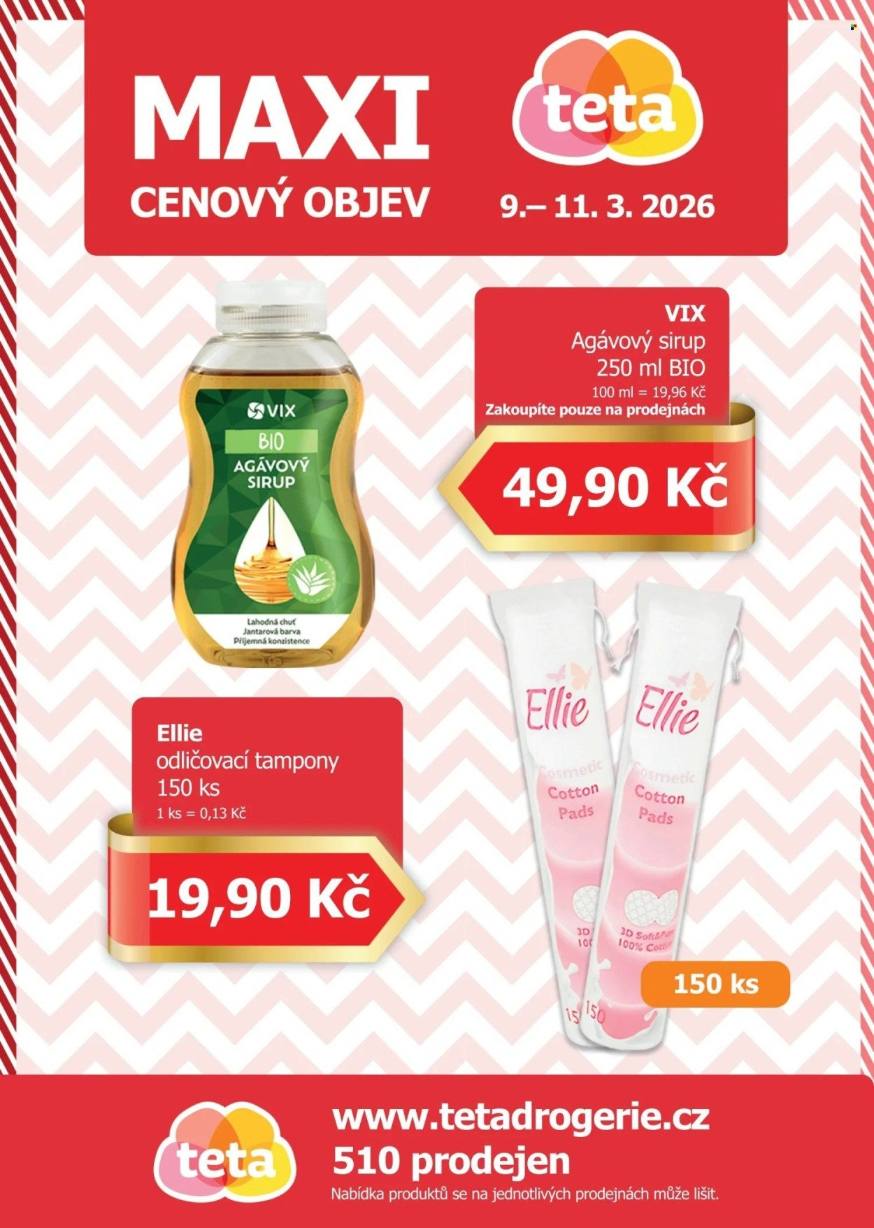 TETA DROGERIE leták - Maxi cenový objev (2026-03-09 - 2026-03-11)