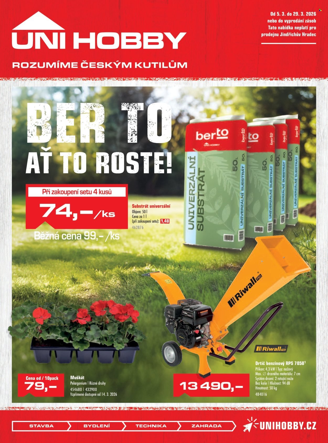 UNI HOBBY leták - Ber to ať to roste (2026-03-05 - 2026-03-29)