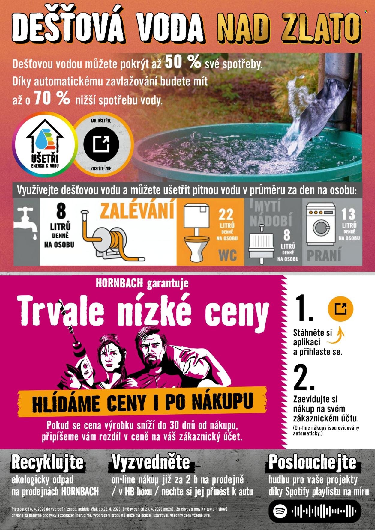 HORNBACH leták - Váš další projekt - Zavlažování (2026-04-08 - 2026-04-22)