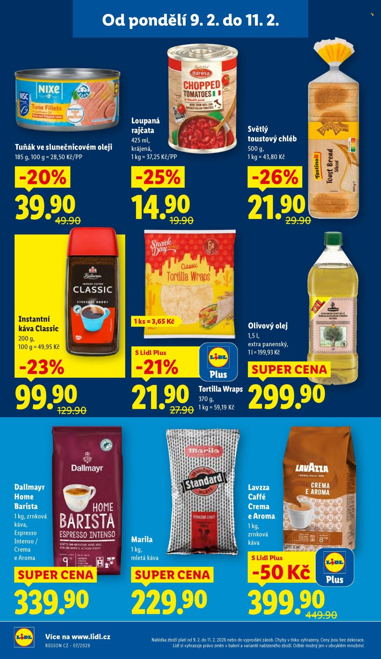 LIDL leták - Od pondělí 9.2.2026 (2026-02-09 - 2026-02-11)