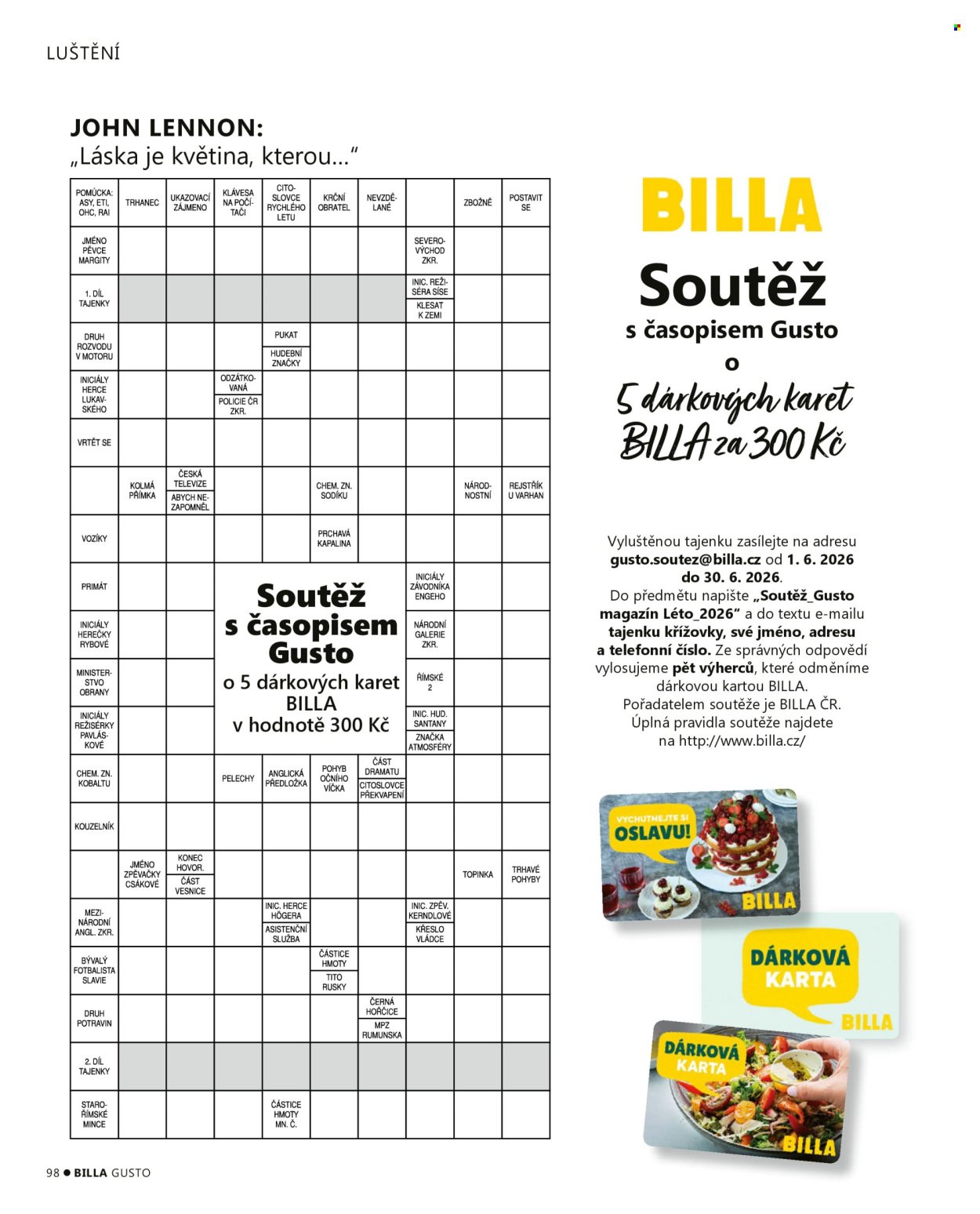 BILLA leták - Léto 2026