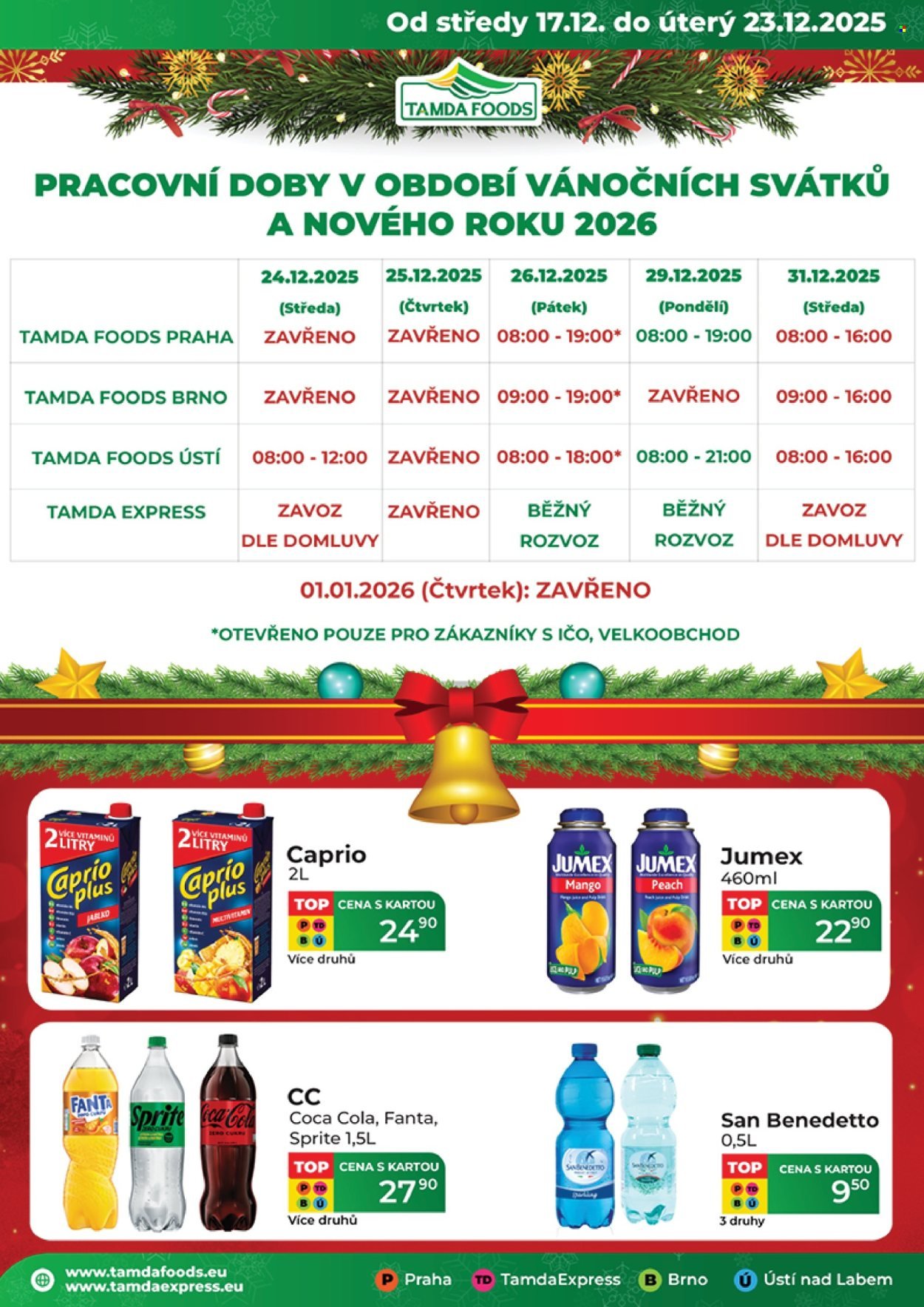 TAMDA FOODS leták - Od středy 17.12.2025 (2025-12-17 - 2025-12-23)