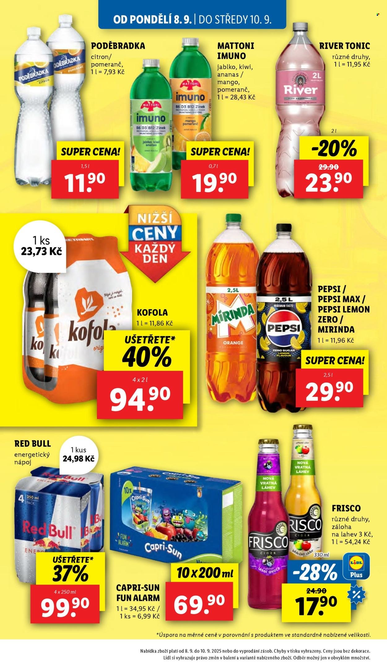 LIDL leták - Od pondělí 8.9.2025 (2025-09-08 - 2025-09-10)