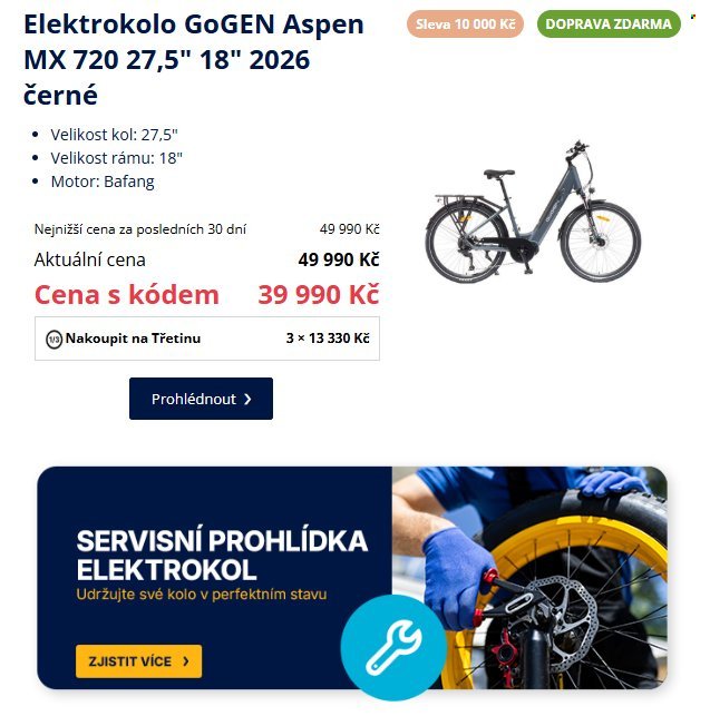 DATART leták - Elektrokola Gogen nyní za atraktivní ceny