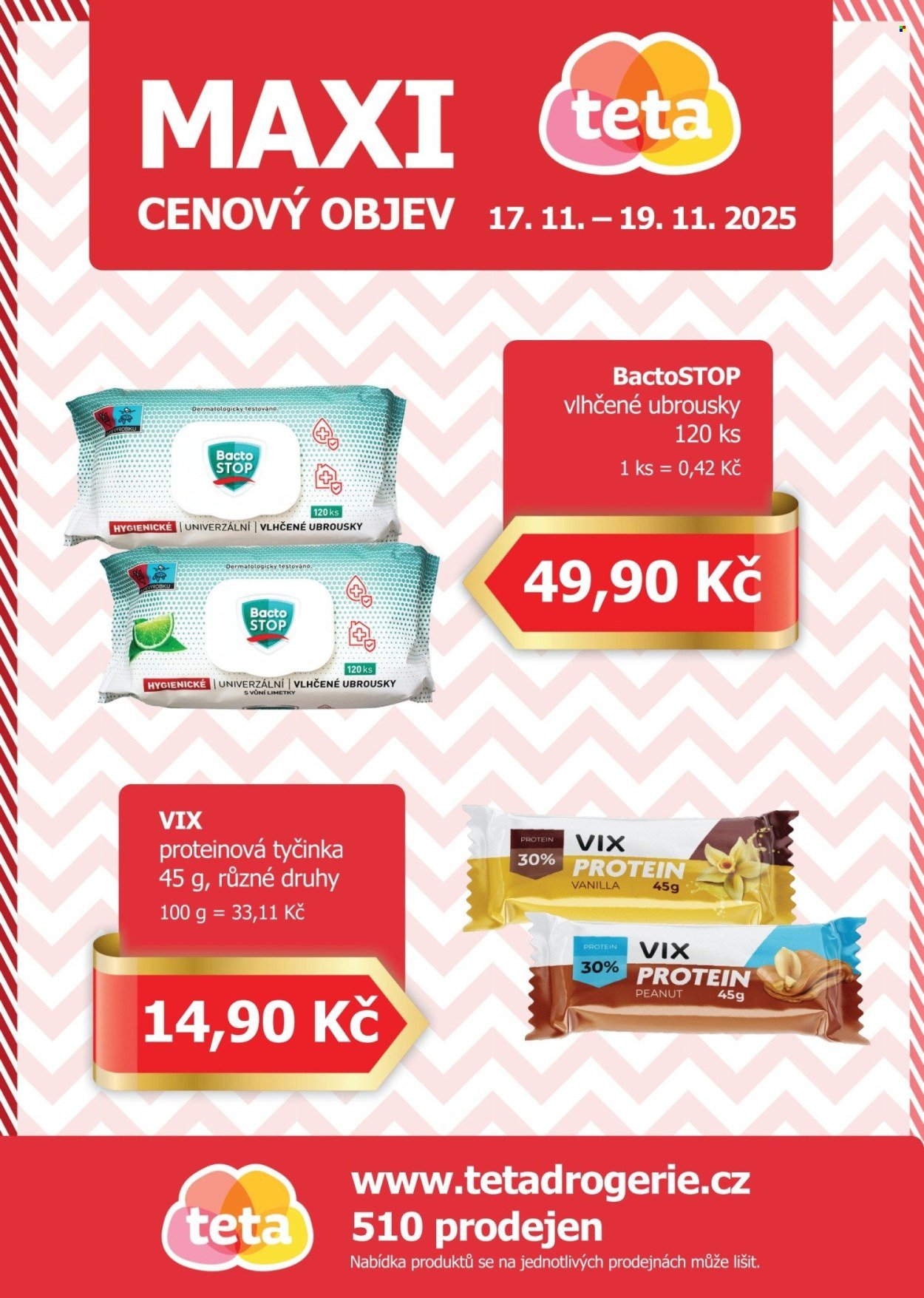 TETA DROGERIE leták - Maxi cenový objev (2025-11-17 - 2025-11-19)
