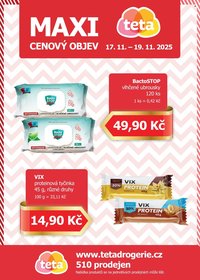 TETA DROGERIE leták - Maxi cenový objev (2025-11-17 - 2025-11-19)