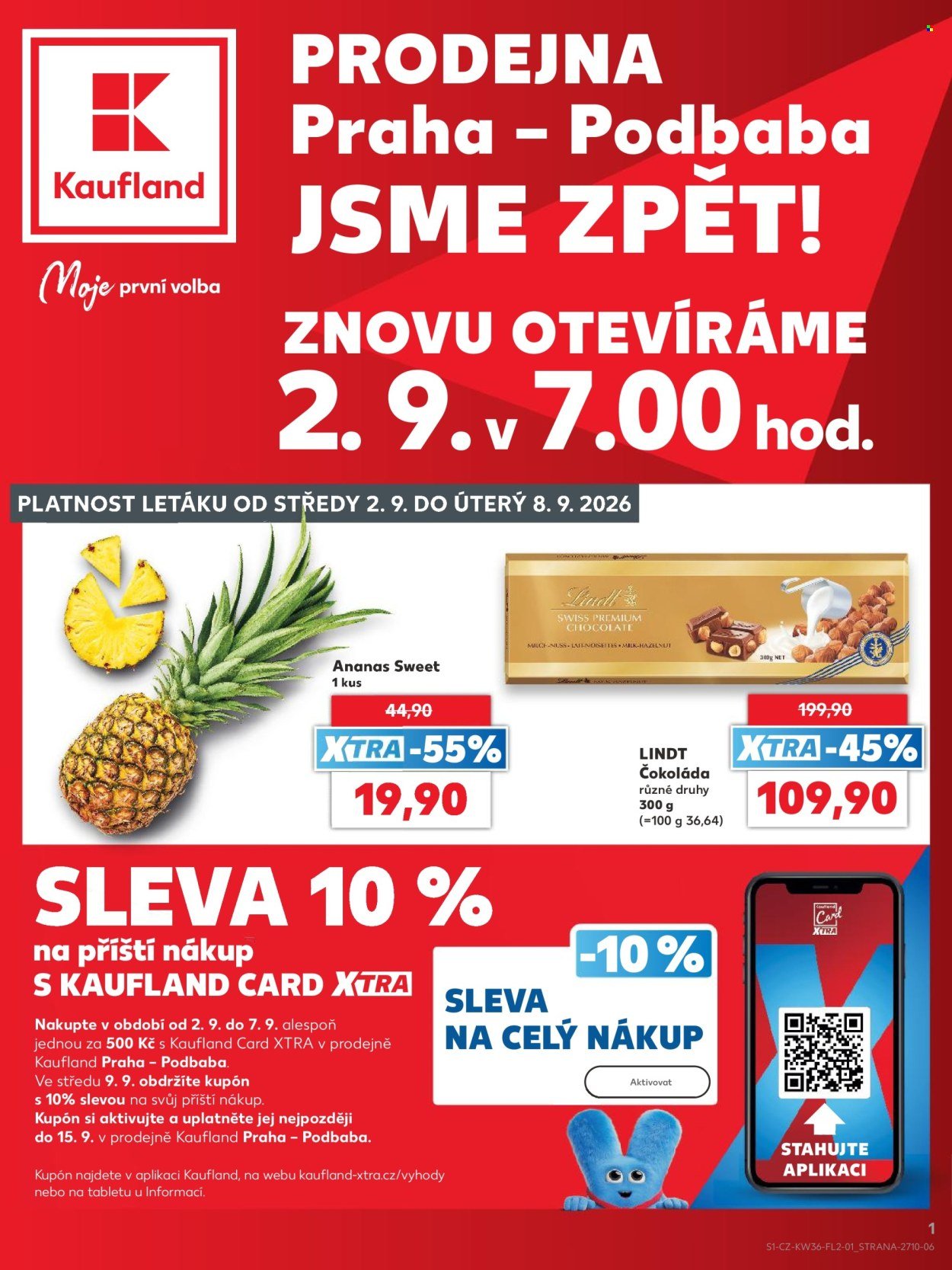 KAUFLAND leták - Prodejna Praha – Podbaba. JSME ZPĚT!