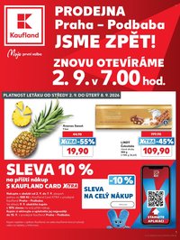 KAUFLAND leták - Prodejna Praha – Podbaba. JSME ZPĚT!