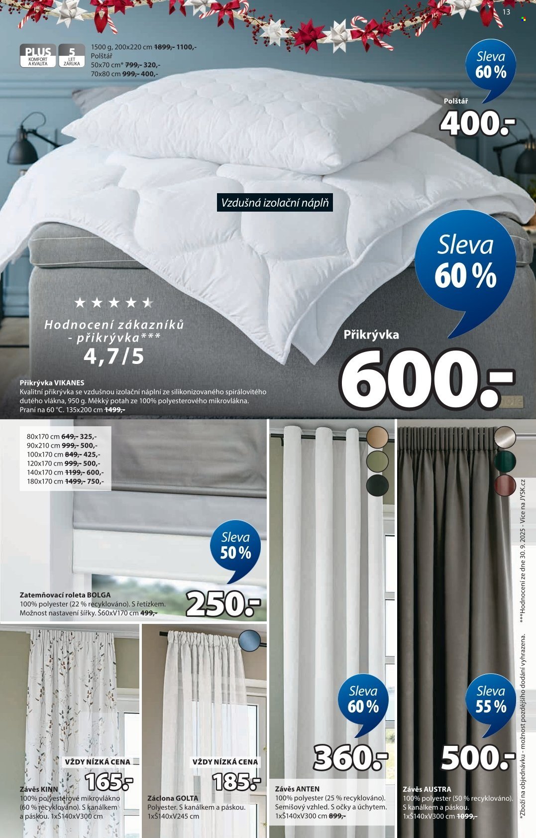 JYSK leták - Skvělá vánoční nabídka (2025-11-24 - 2025-12-24)