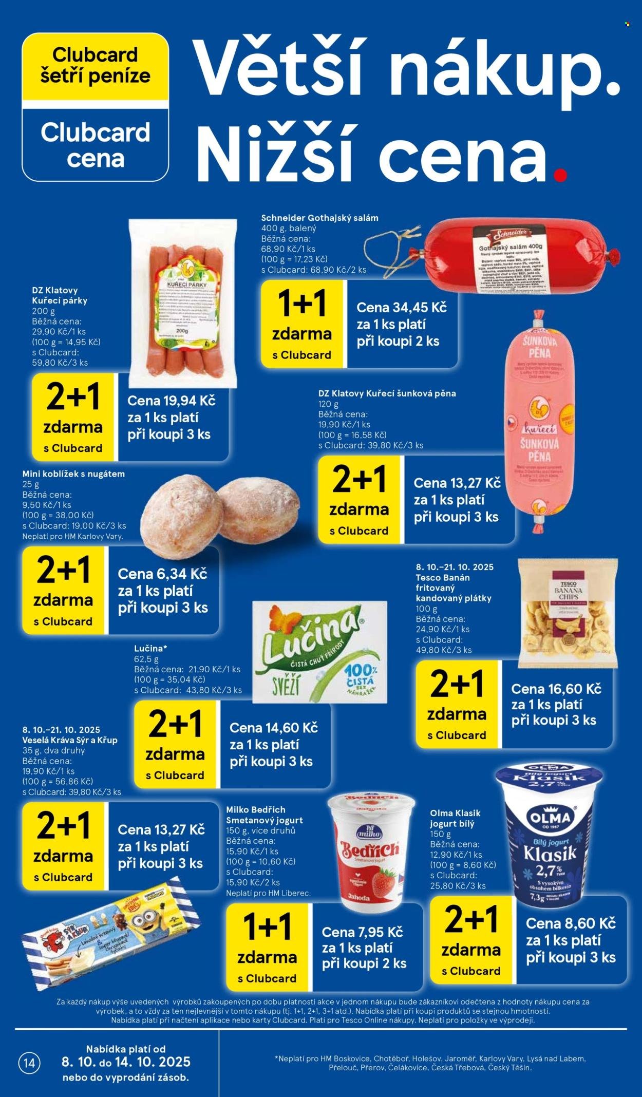 TESCO leták - Clubcard šetří peníze. (2025-10-08 - 2025-10-14)