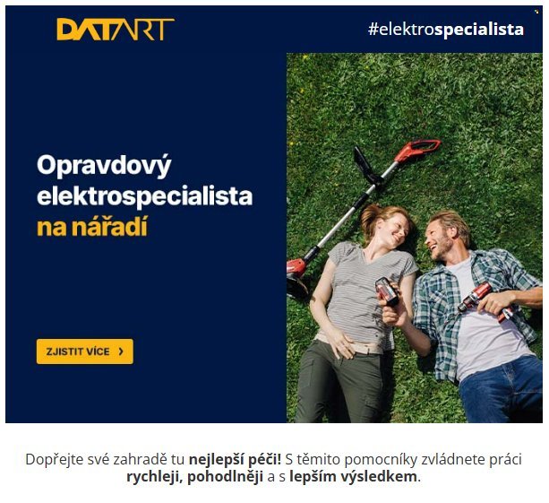DATART leták - Opravdový elektrospecialista na nářadí (2026-05-20 - 2026-05-22)