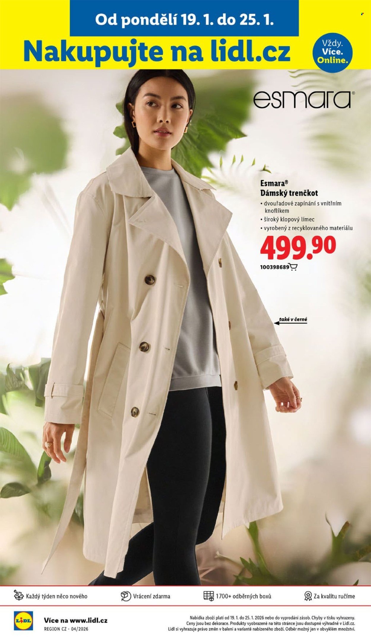 LIDL leták - Od pondělí 19.1.2026 (2026-01-19 - 2026-01-21)