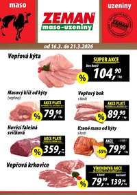 ZEMAN MASO-UZENINY leták - Od pondělí 16.3.2026 (2026-03-16 - 2026-03-21)