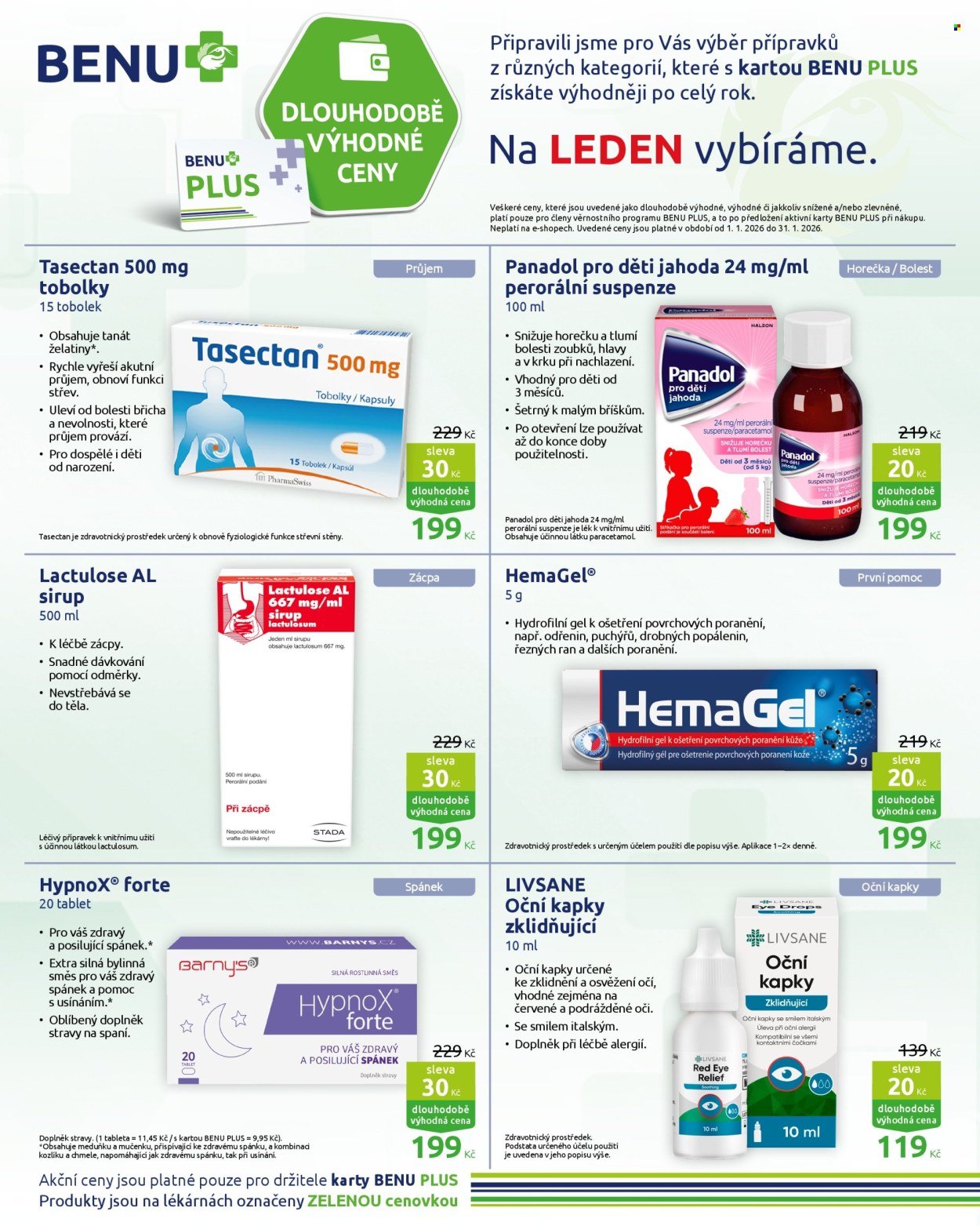 BENU LÉKÁRNA leták - Dlouhodobě výhodné ceny (2026-01-01 - 2026-01-31)
