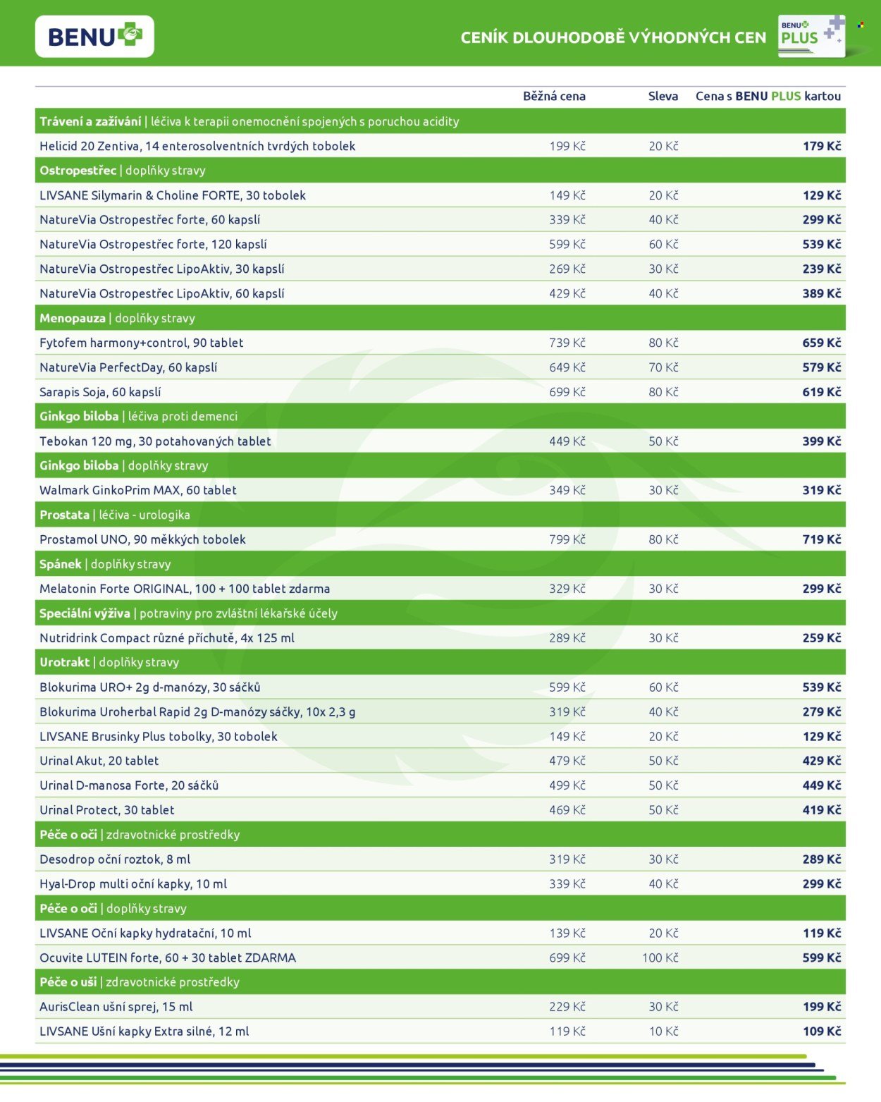 BENU LÉKÁRNA leták - Dlouhodobě výhodné ceny (2026-01-01 - 2026-01-31)