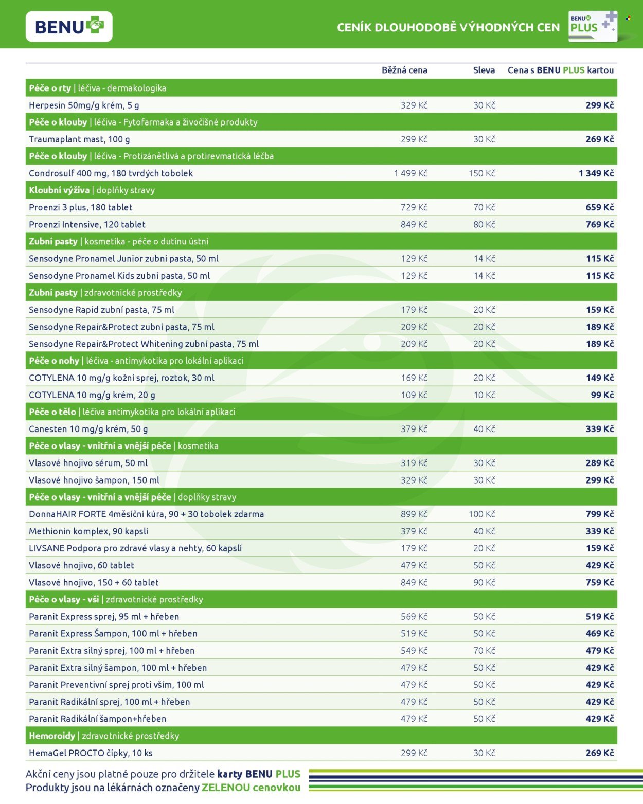 BENU LÉKÁRNA leták - Dlouhodobě výhodné ceny (2026-01-01 - 2026-01-31)