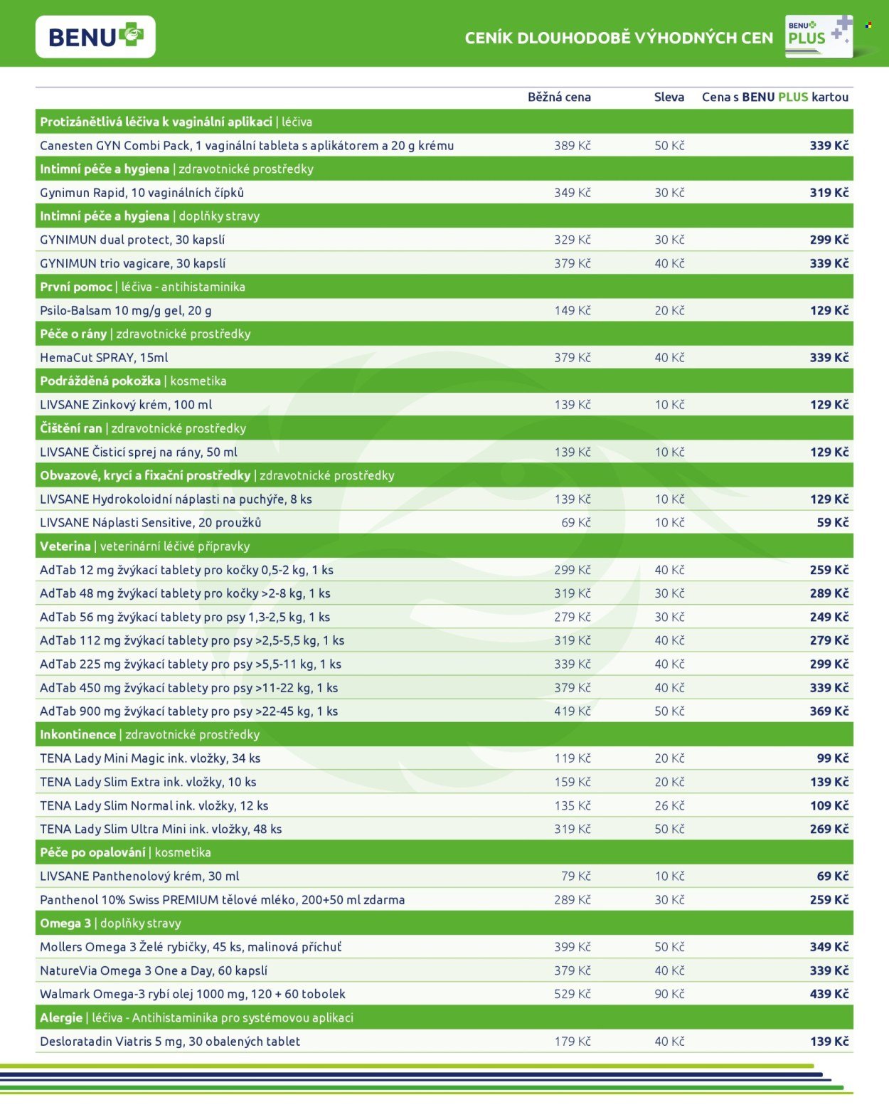 BENU LÉKÁRNA leták - Dlouhodobě výhodné ceny (2026-01-01 - 2026-01-31)