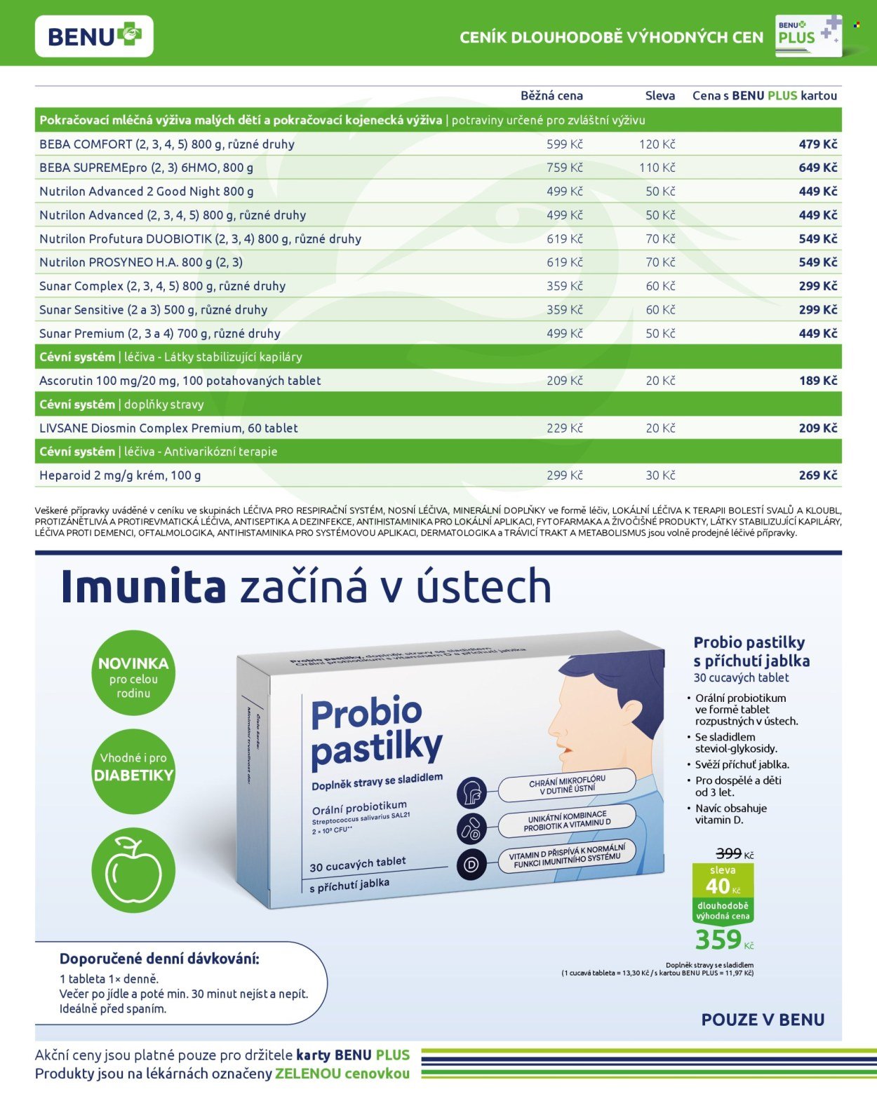 BENU LÉKÁRNA leták - Dlouhodobě výhodné ceny (2026-01-01 - 2026-01-31)