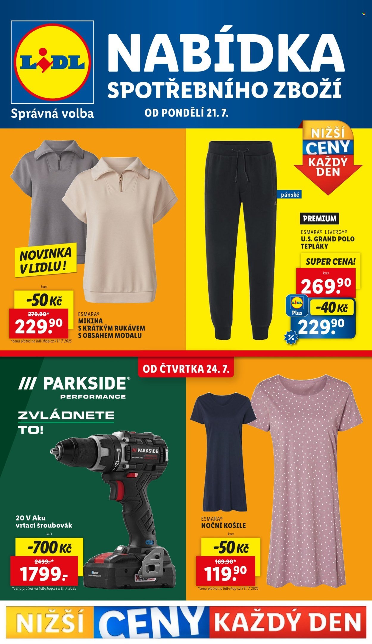 LIDL leták - Spotřební zboží (2025-07-21 - 2025-07-27)