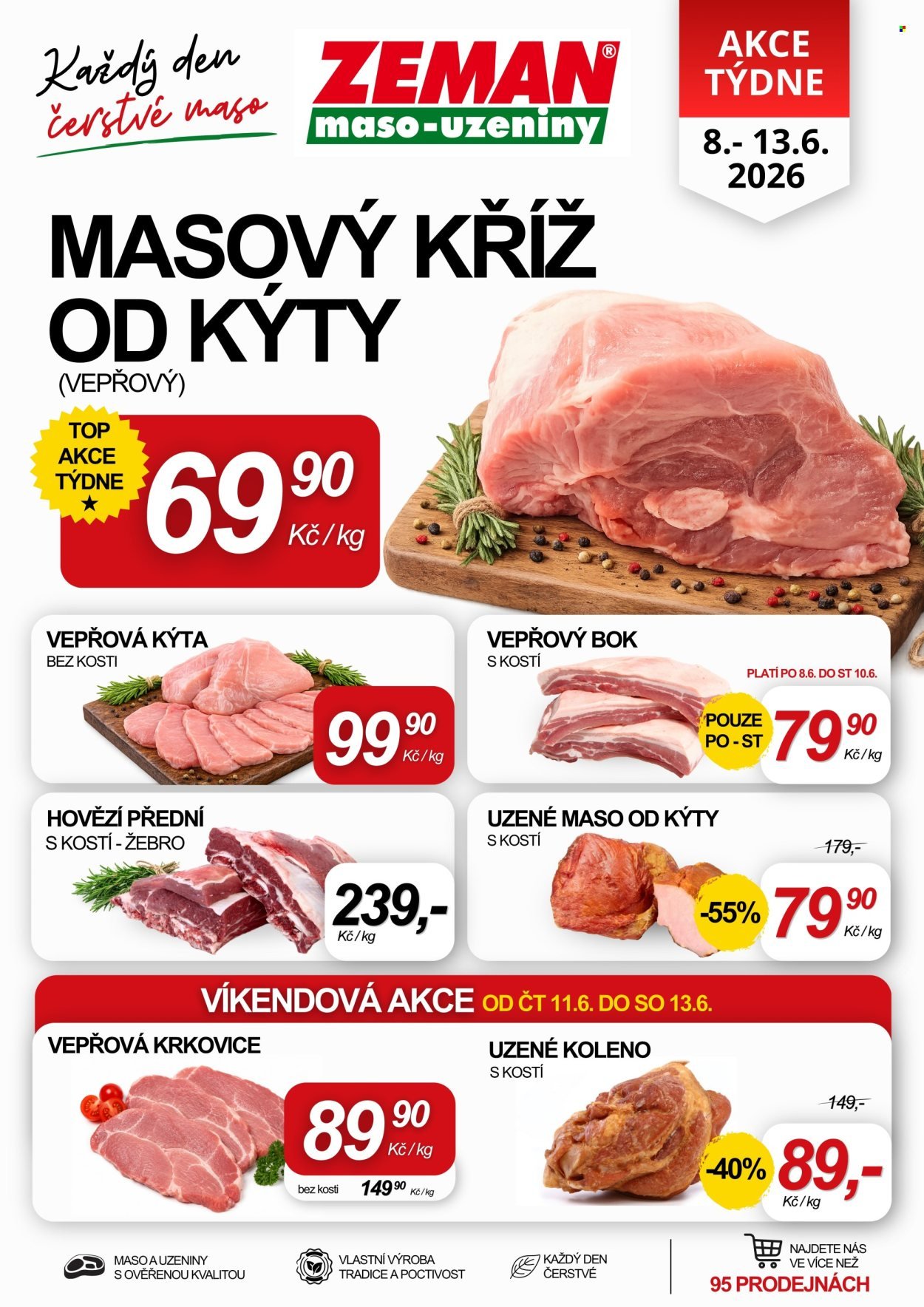 ZEMAN MASO-UZENINY leták - Od pondělí 8.6.2026