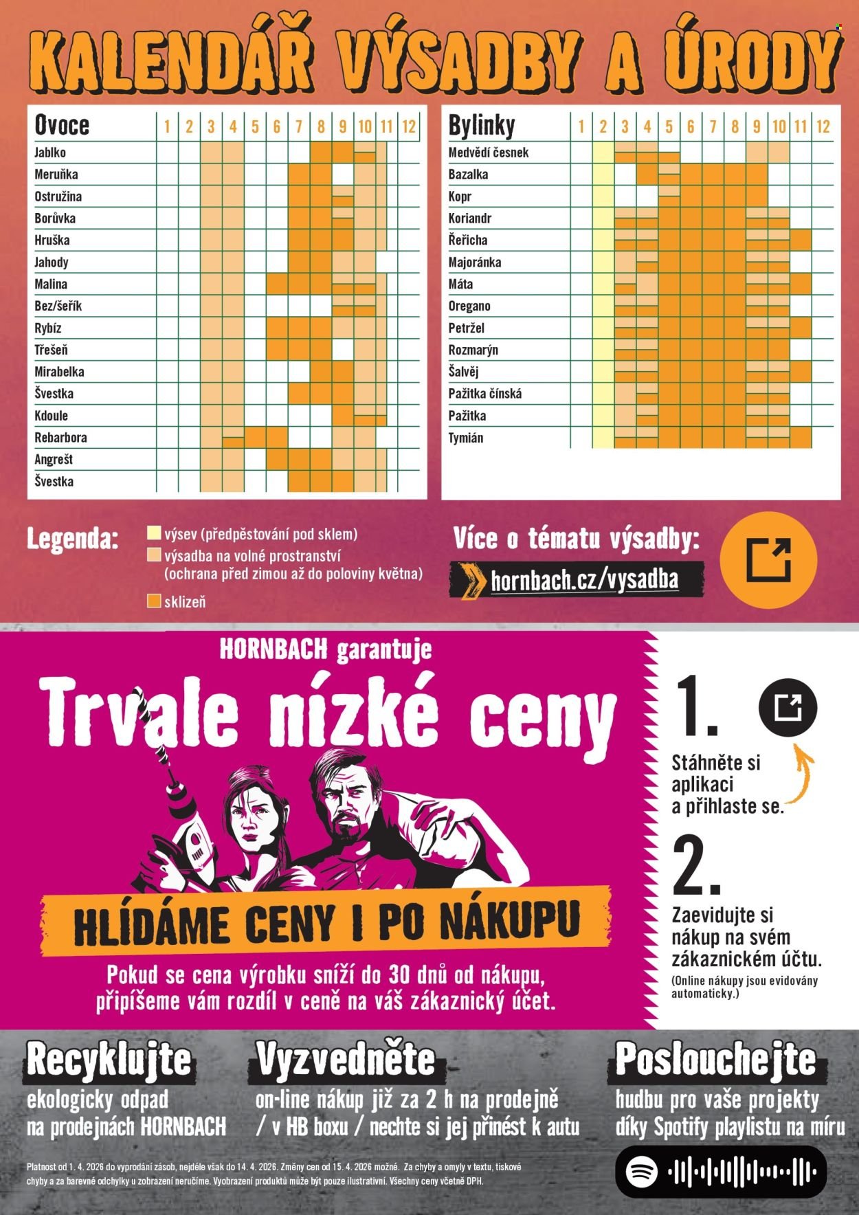 HORNBACH leták - Váš další projekt - Sezónní rostliny (2026-04-01 - 2026-04-14)