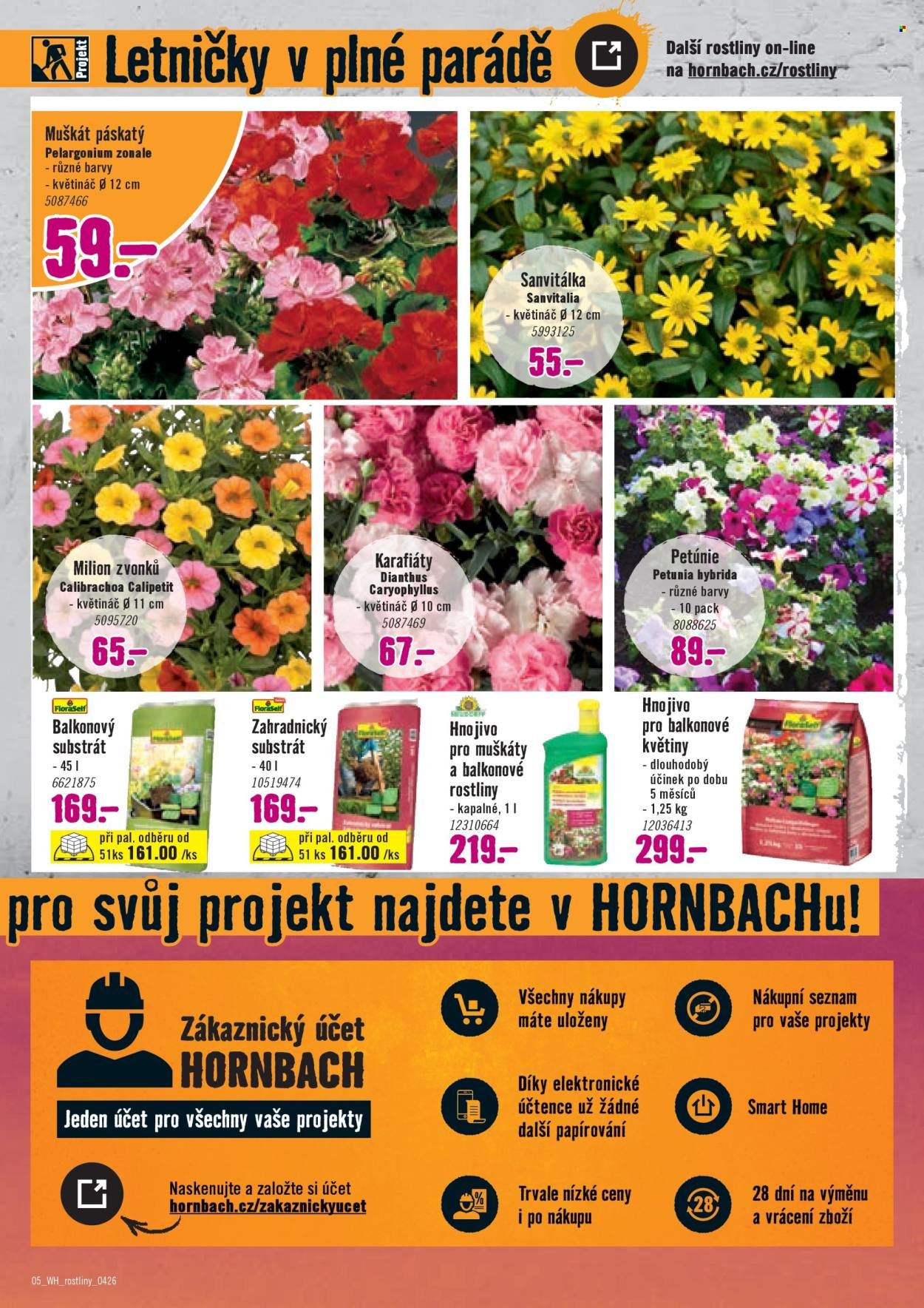 HORNBACH leták - Váš další projekt - Sezónní rostliny (2026-04-01 - 2026-04-14)