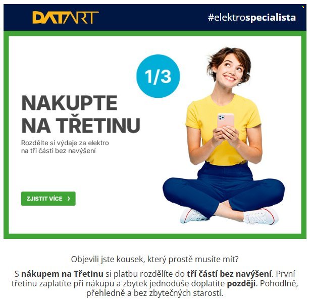 DATART leták - Nakupte na třetinu