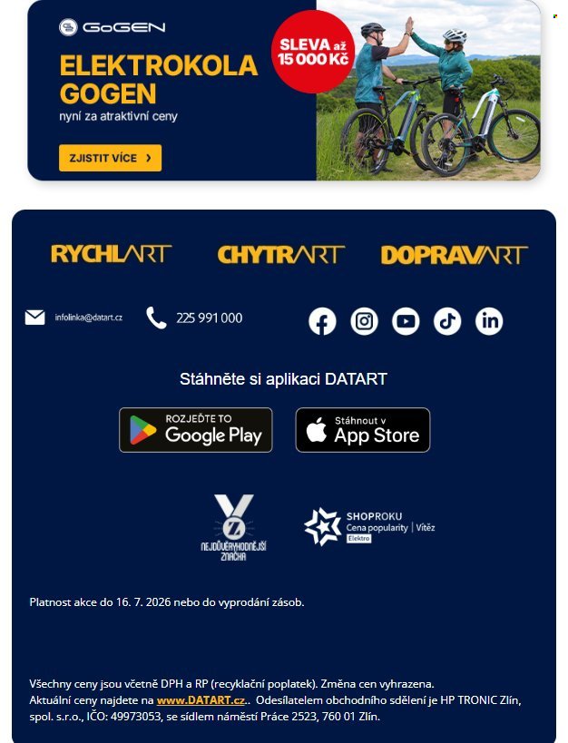 DATART leták - Nakupte na třetinu
