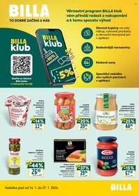 BILLA leták - Klub (2026-01-14 - 2026-01-27)