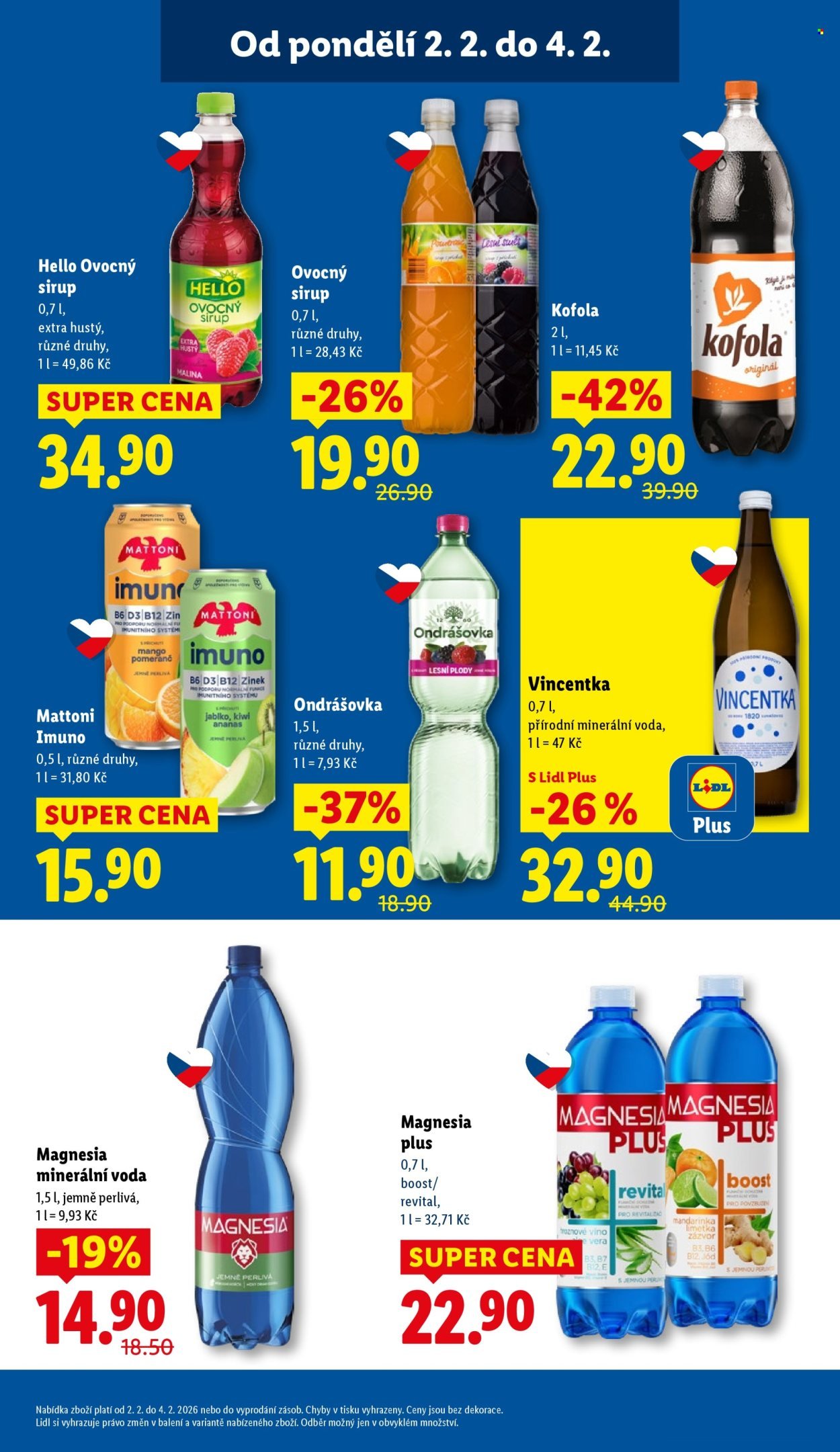 LIDL leták - Od pondělí 2.2.2026 (2026-02-02 - 2026-02-04)