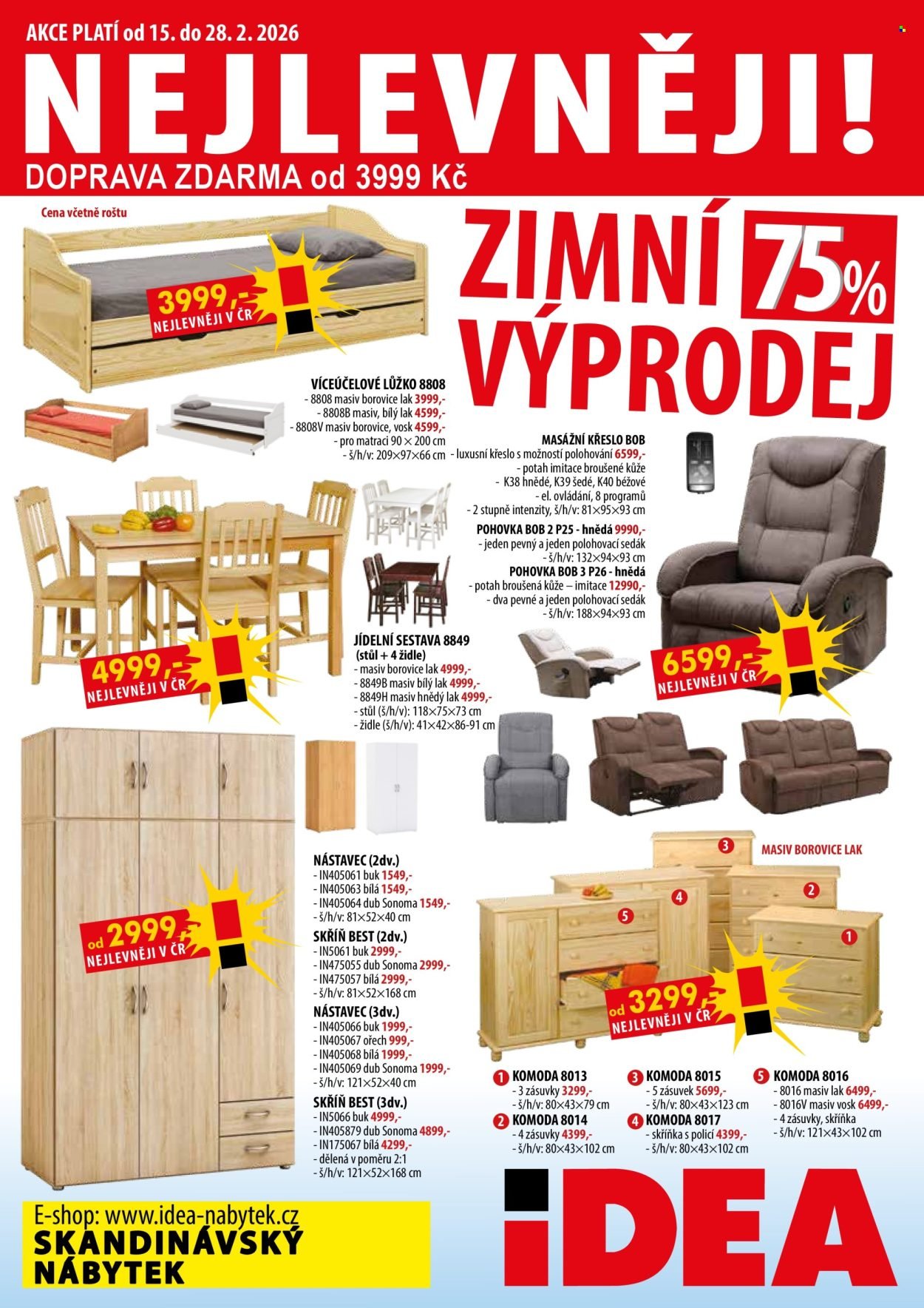 IDEA NÁBYTEK leták - Od neděle 15.2.2026 (2026-02-15 - 2026-02-28)