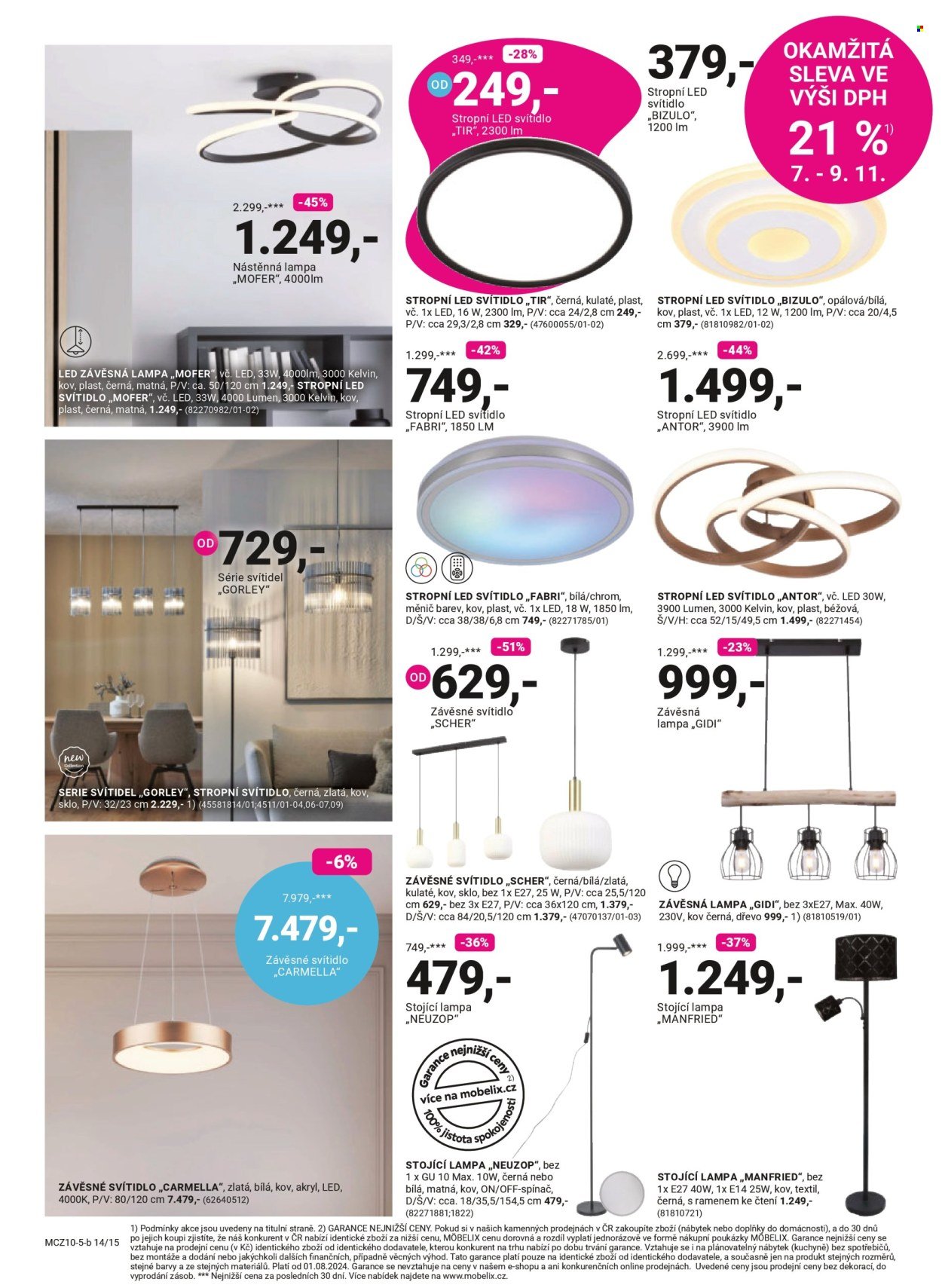 MÖBELIX leták - Okamžitá sleva ve výši DPH -21% (2025-10-27 - 2025-11-09)