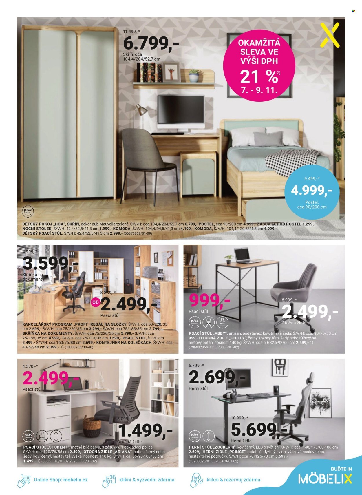 MÖBELIX leták - Okamžitá sleva ve výši DPH -21% (2025-10-27 - 2025-11-09)