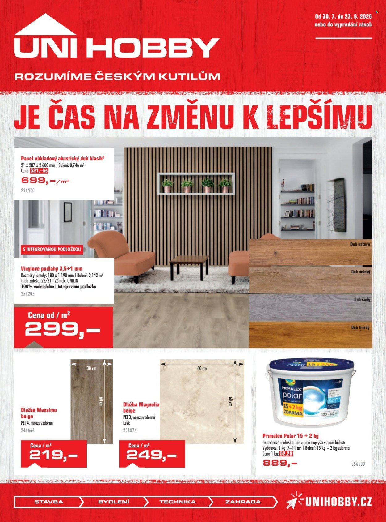 UNI HOBBY leták - Je čas na změnu k lepšímu