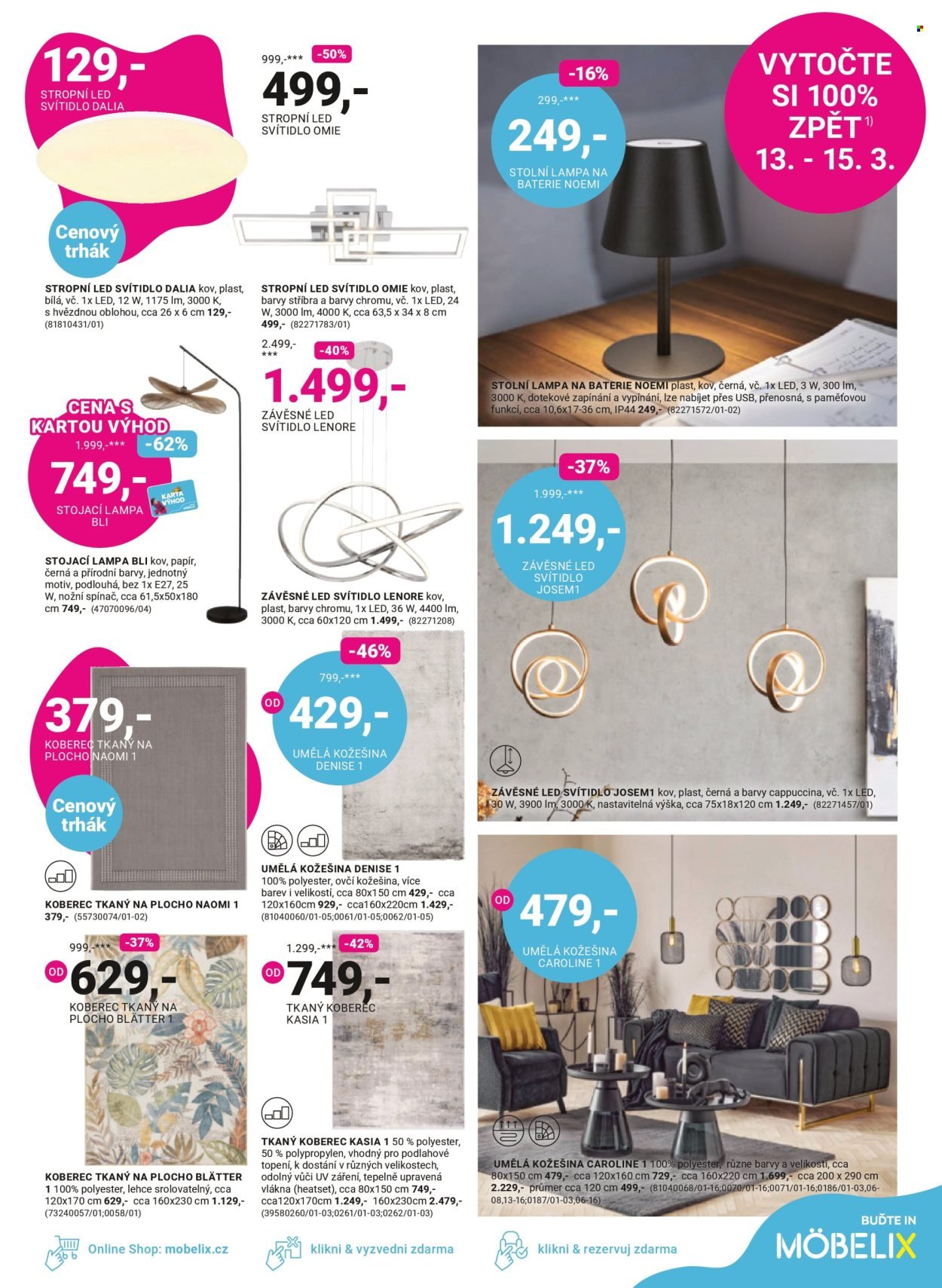 MÖBELIX leták - Vytočte si 100% zpět (2026-03-09 - 2026-04-05)