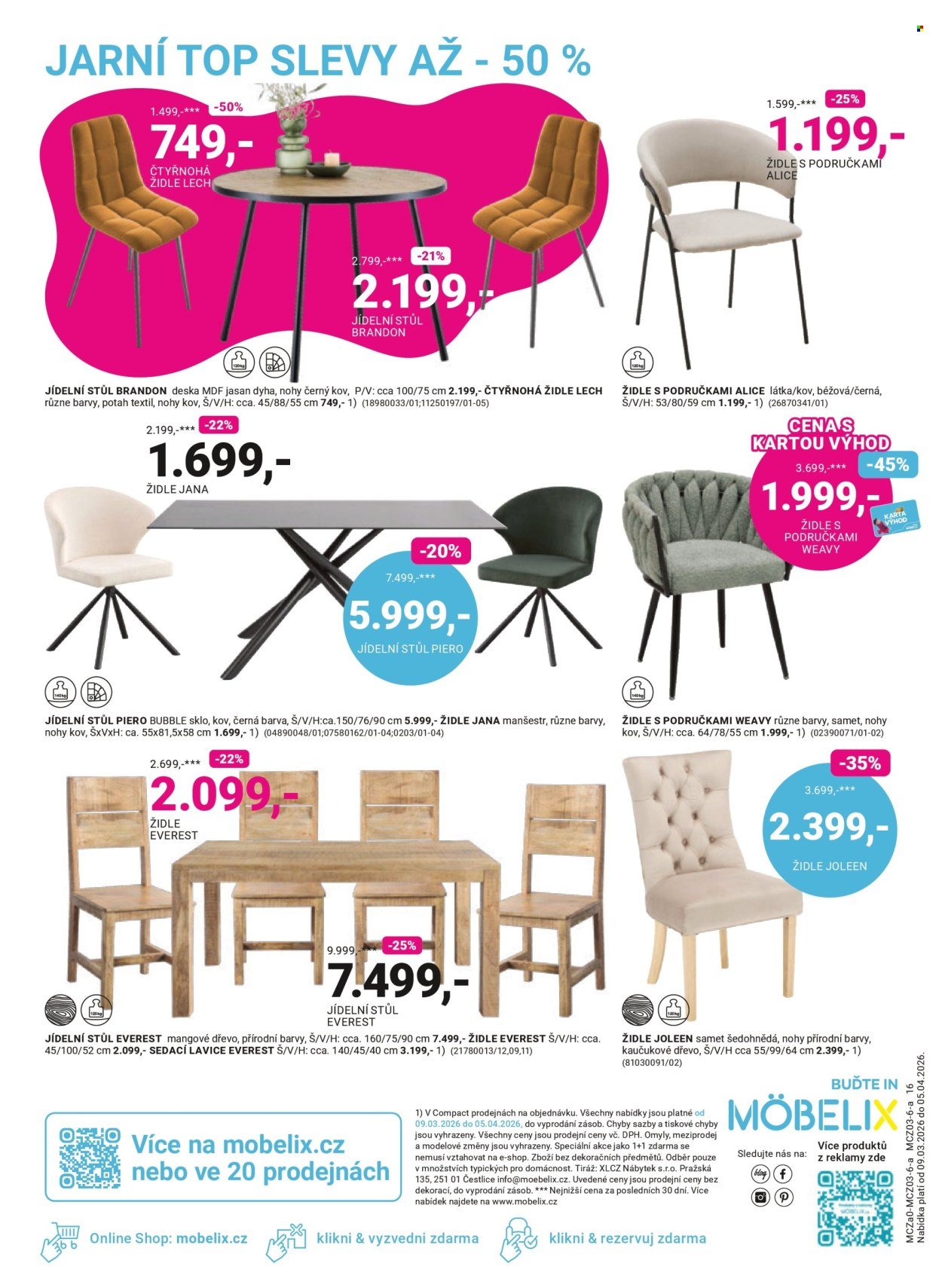 MÖBELIX leták - Vytočte si 100% zpět (2026-03-09 - 2026-04-05)