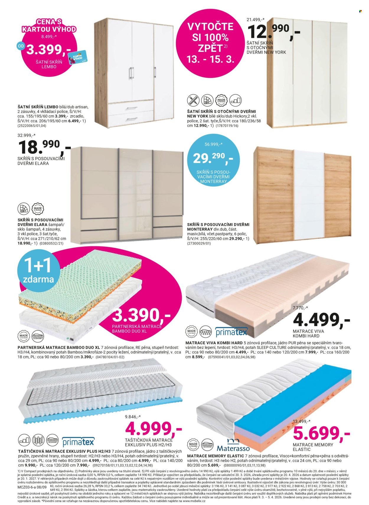 MÖBELIX leták - Vytočte si 100% zpět (2026-03-09 - 2026-04-05)