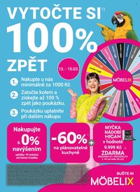 MÖBELIX leták - Vytočte si 100% zpět (2026-03-09 - 2026-04-05)
