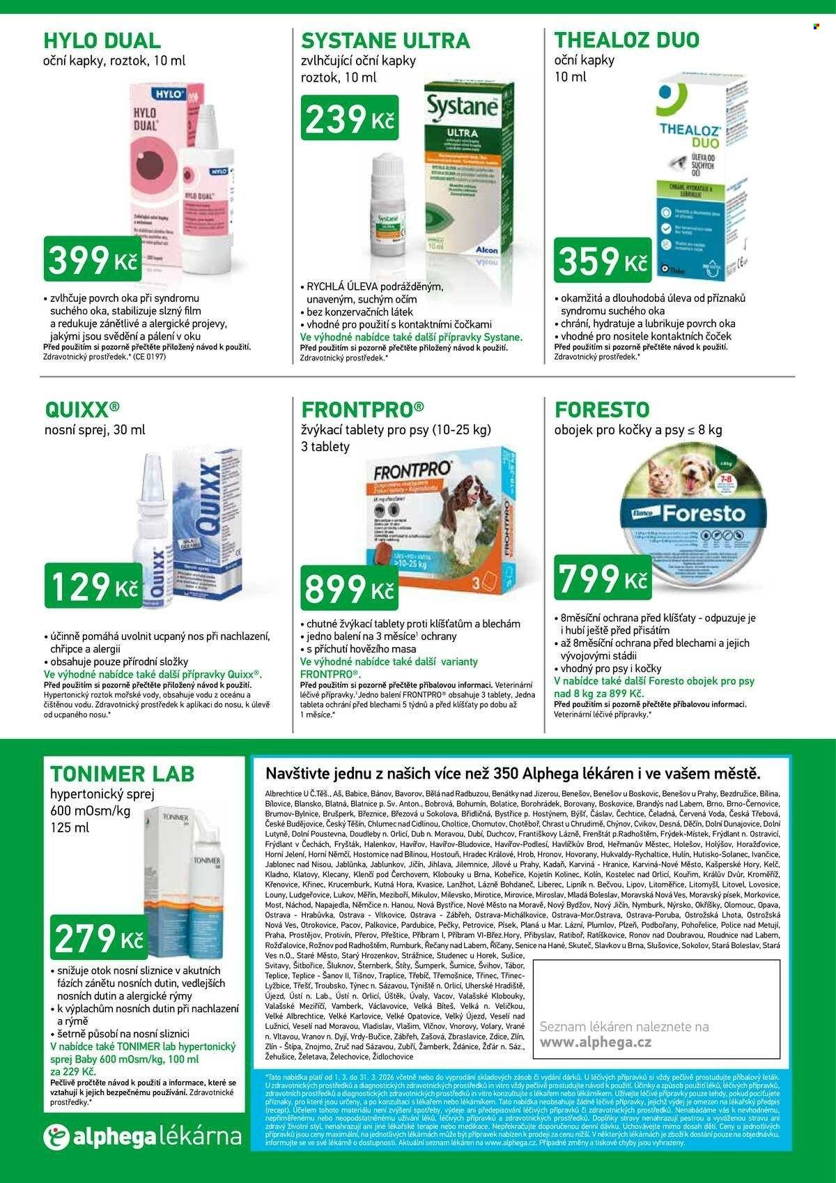 ALPHEGA LÉKÁRNA leták - Od neděle 1.3.2026 (2026-03-01 - 2026-03-31)