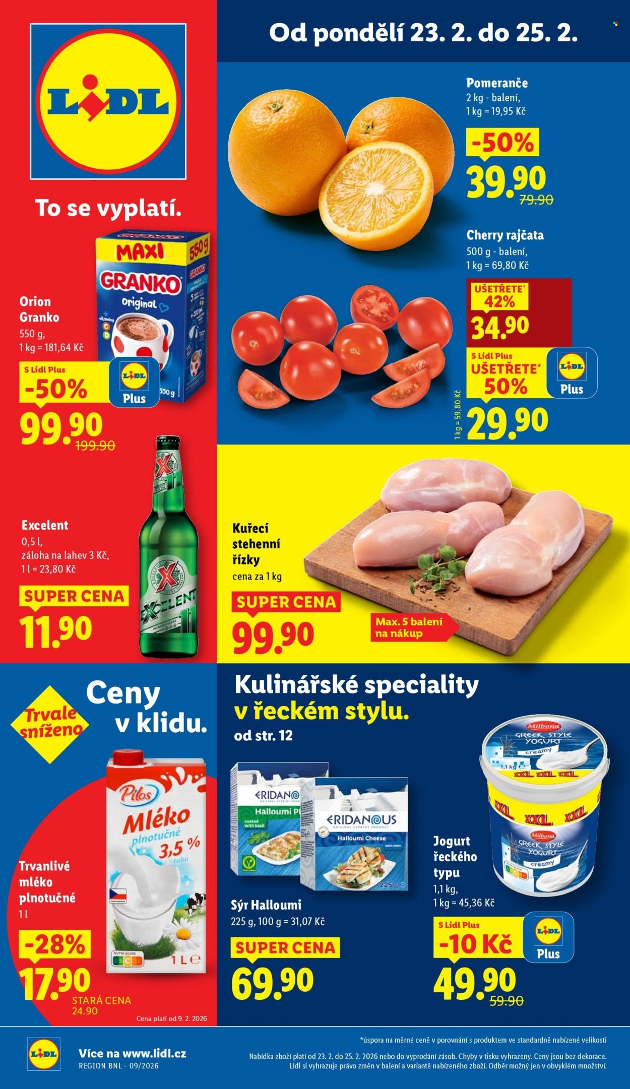 LIDL leták - Od pondělí 23.2.2026 (2026-02-23 - 2026-02-25)