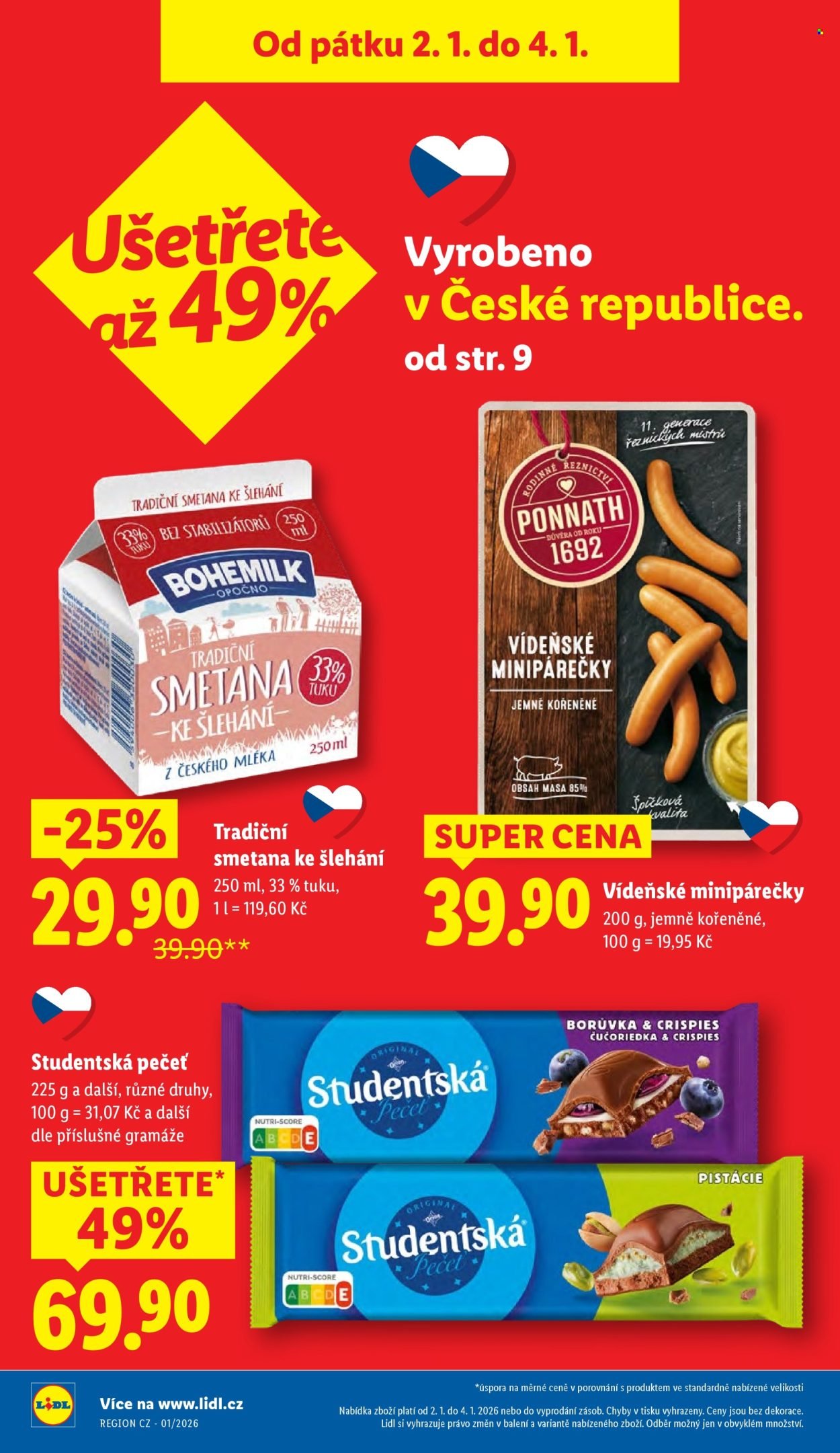 LIDL leták - Od pátku 2.1.2026 (2026-01-02 - 2026-01-04)