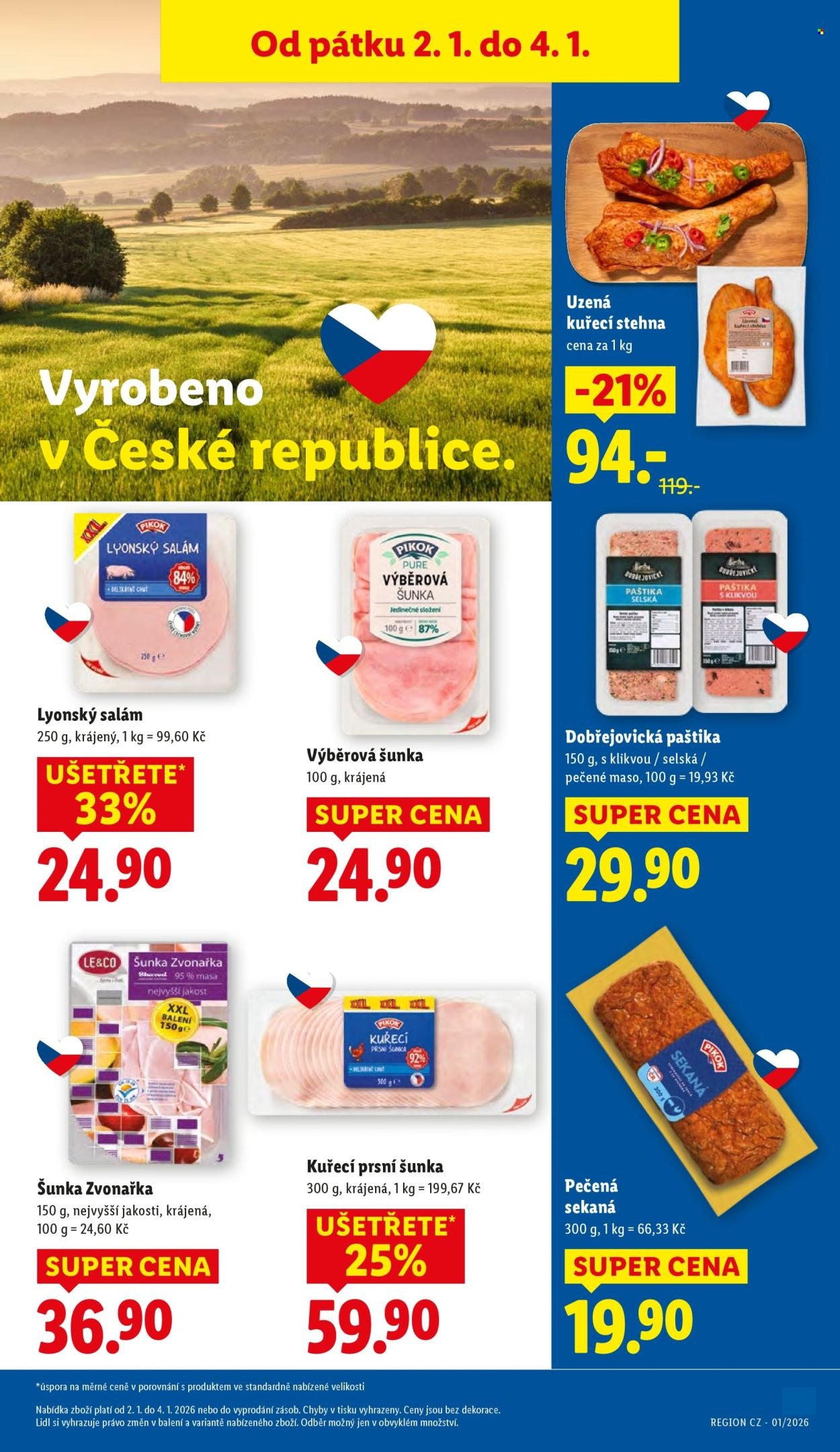 LIDL leták - Od pátku 2.1.2026 (2026-01-02 - 2026-01-04)