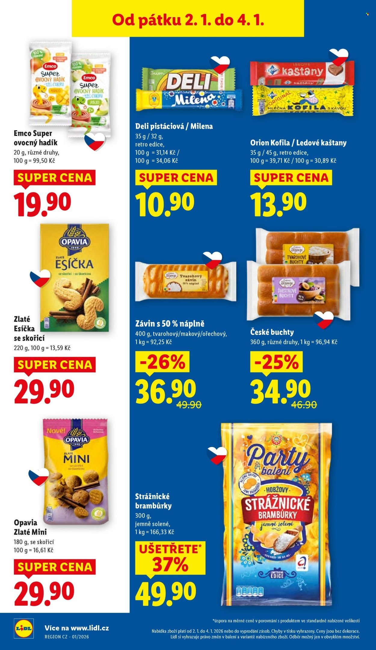 LIDL leták - Od pátku 2.1.2026 (2026-01-02 - 2026-01-04)