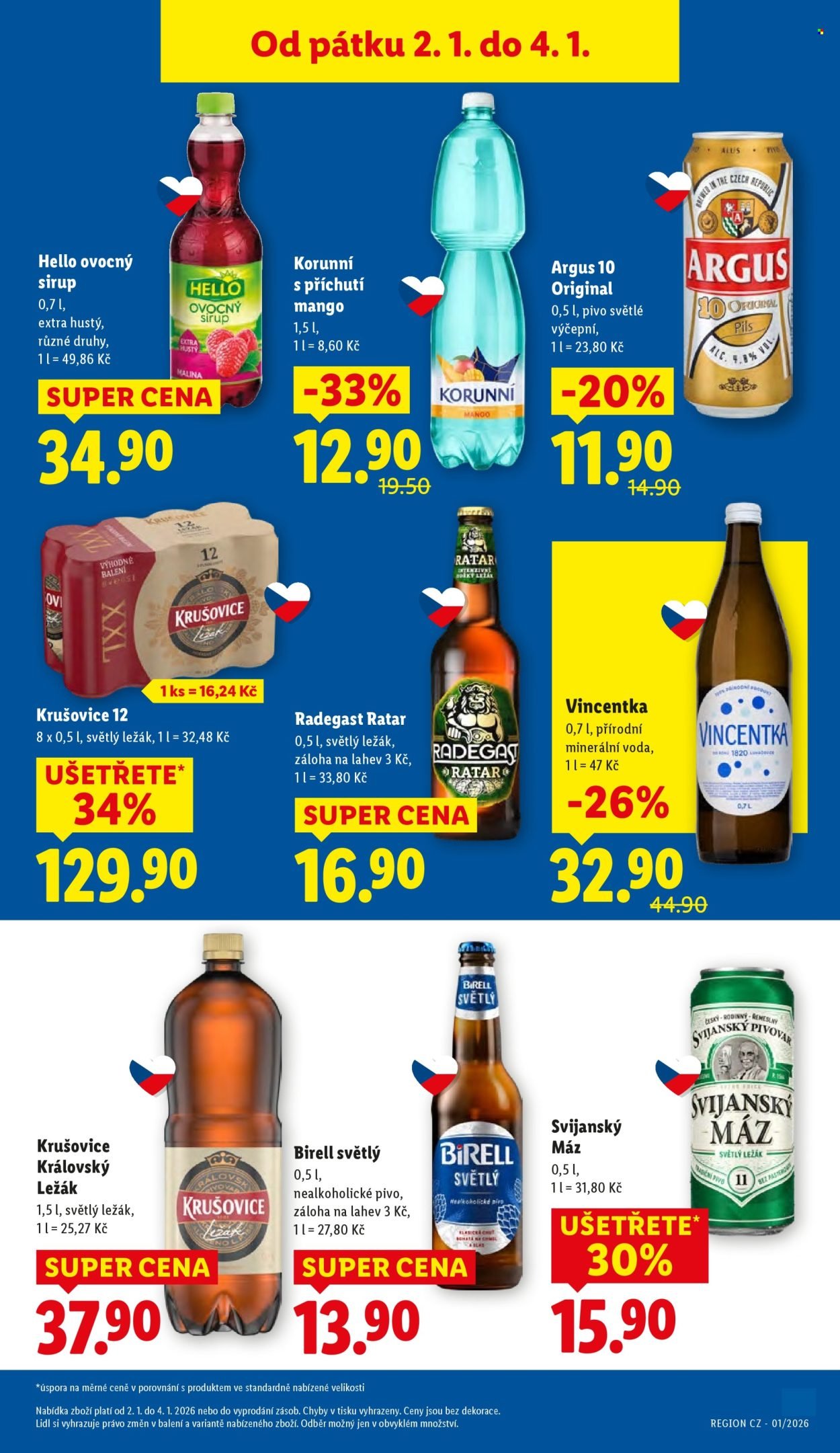 LIDL leták - Od pátku 2.1.2026 (2026-01-02 - 2026-01-04)