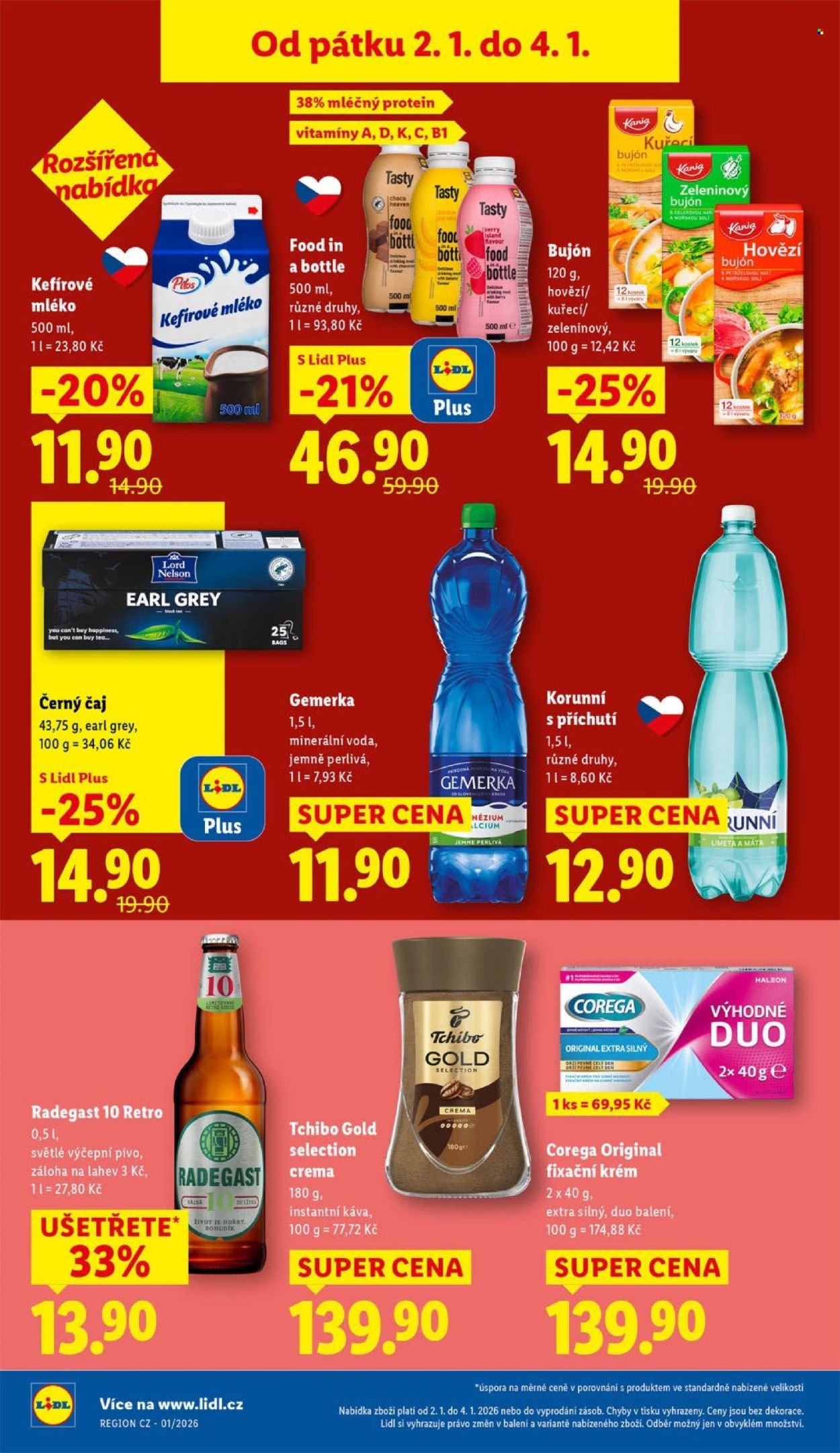 LIDL leták - Od pátku 2.1.2026 (2026-01-02 - 2026-01-04)