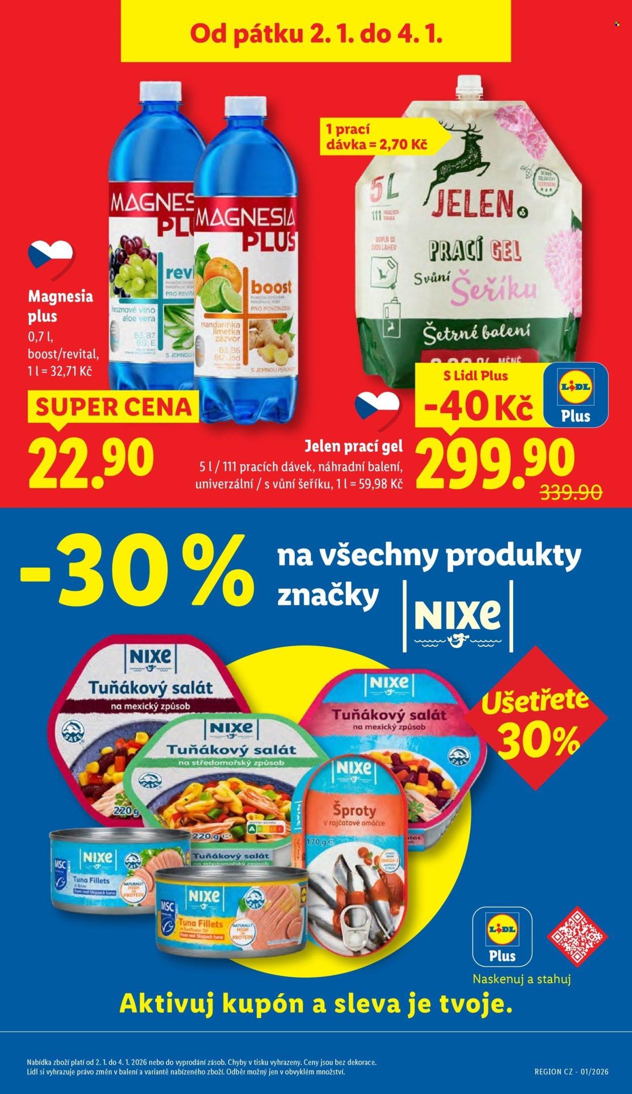 LIDL leták - Od pátku 2.1.2026 (2026-01-02 - 2026-01-04)