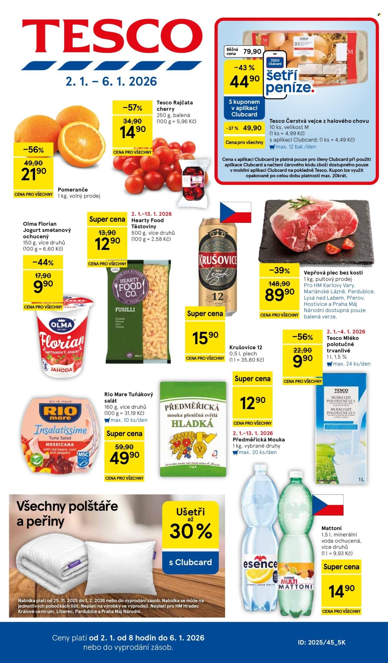 TESCO leták - Clubcard šetří peníze. (2026-01-02 - 2026-01-06)